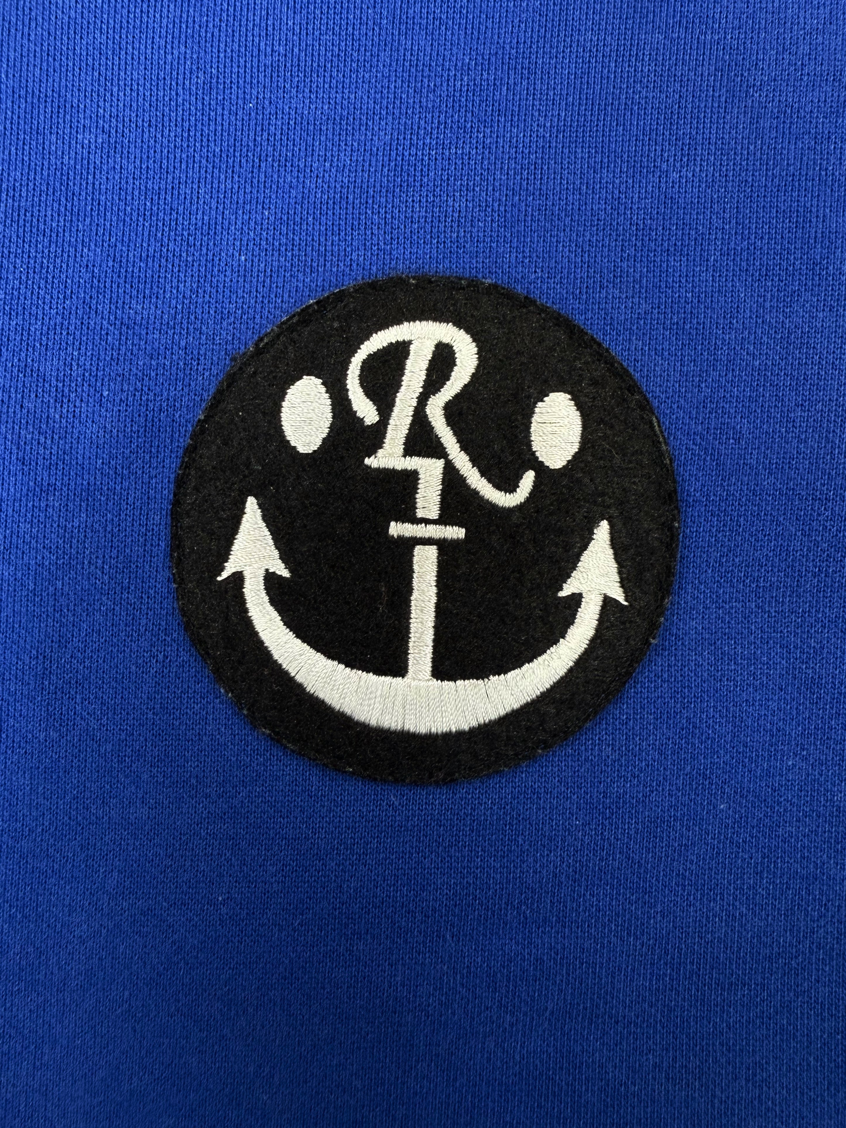 1995 Raf Simons ‘Anchor’ Patch Blue Heavy Weight Crewneck