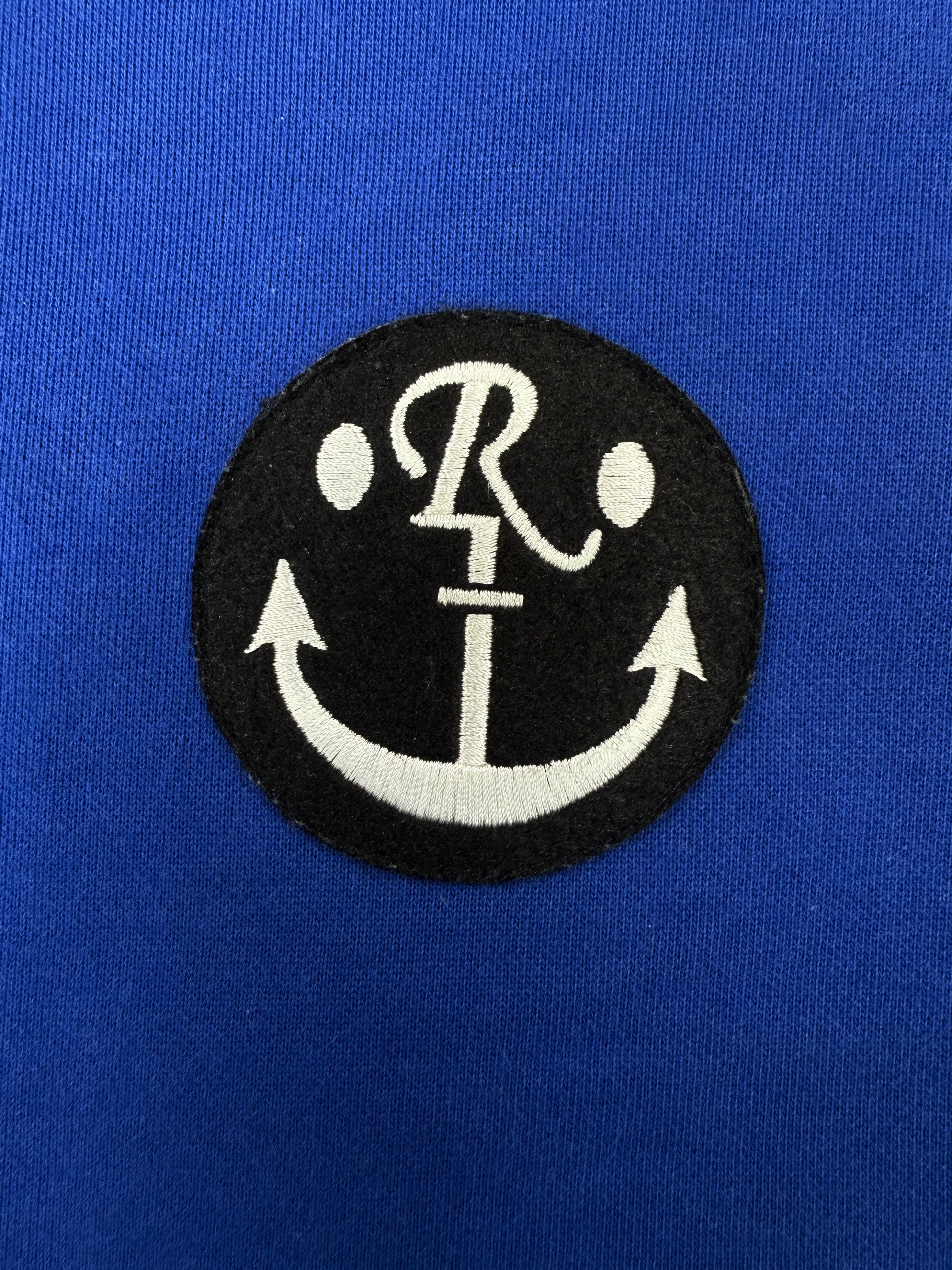 1995 Raf Simons ‘Anchor’ Patch Blue Heavy Weight Crewneck