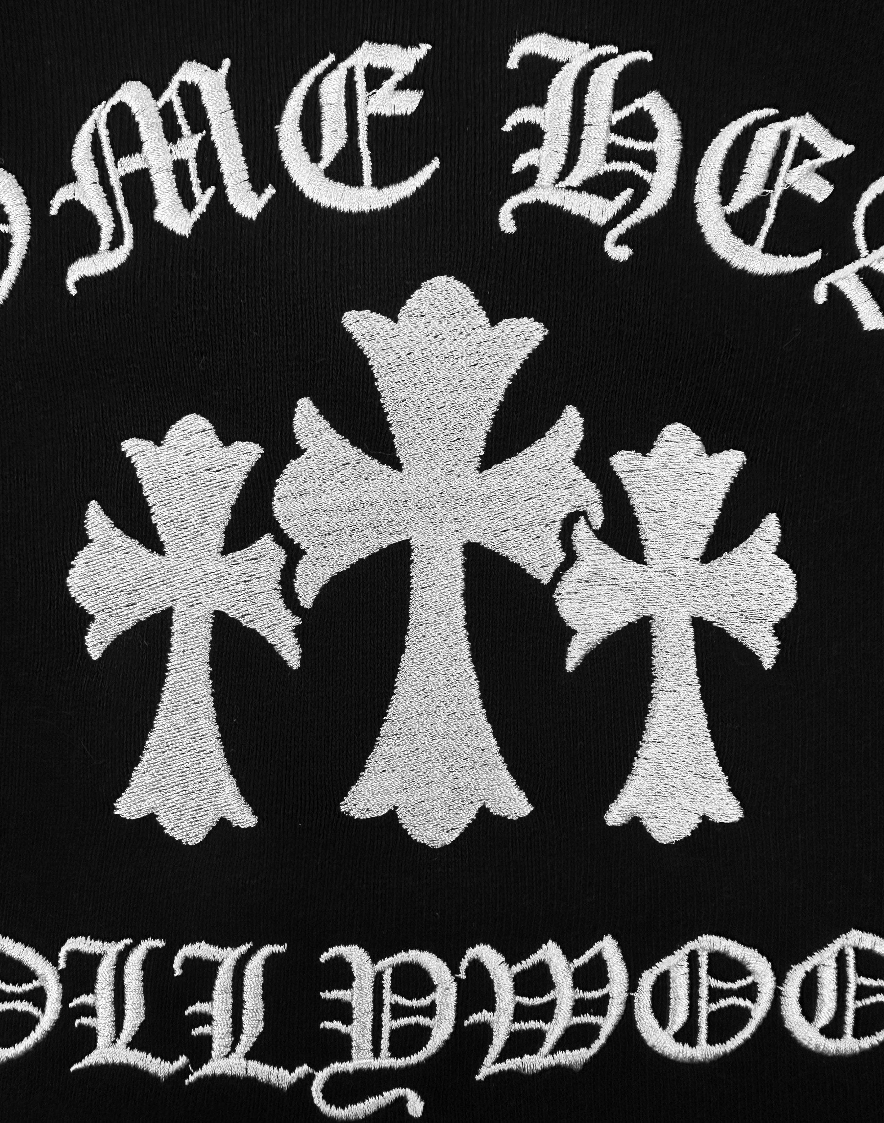 Chrome Hearts ‘Sailin On’ Triple Cross Cemetery Dagger Zip-up Hoodie