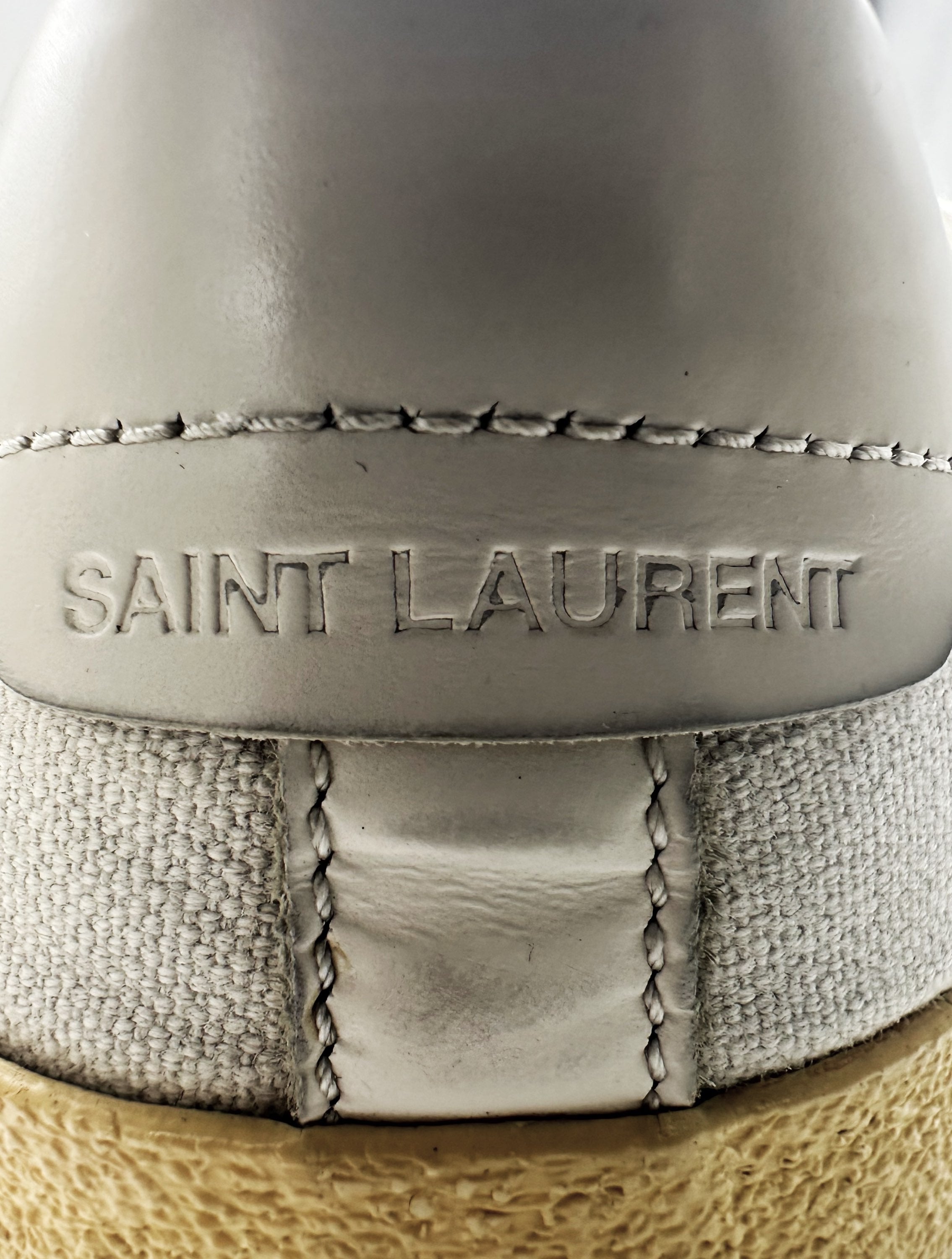 Saint Laurent Paris Court Classic Distressed White Low-top Sneakers