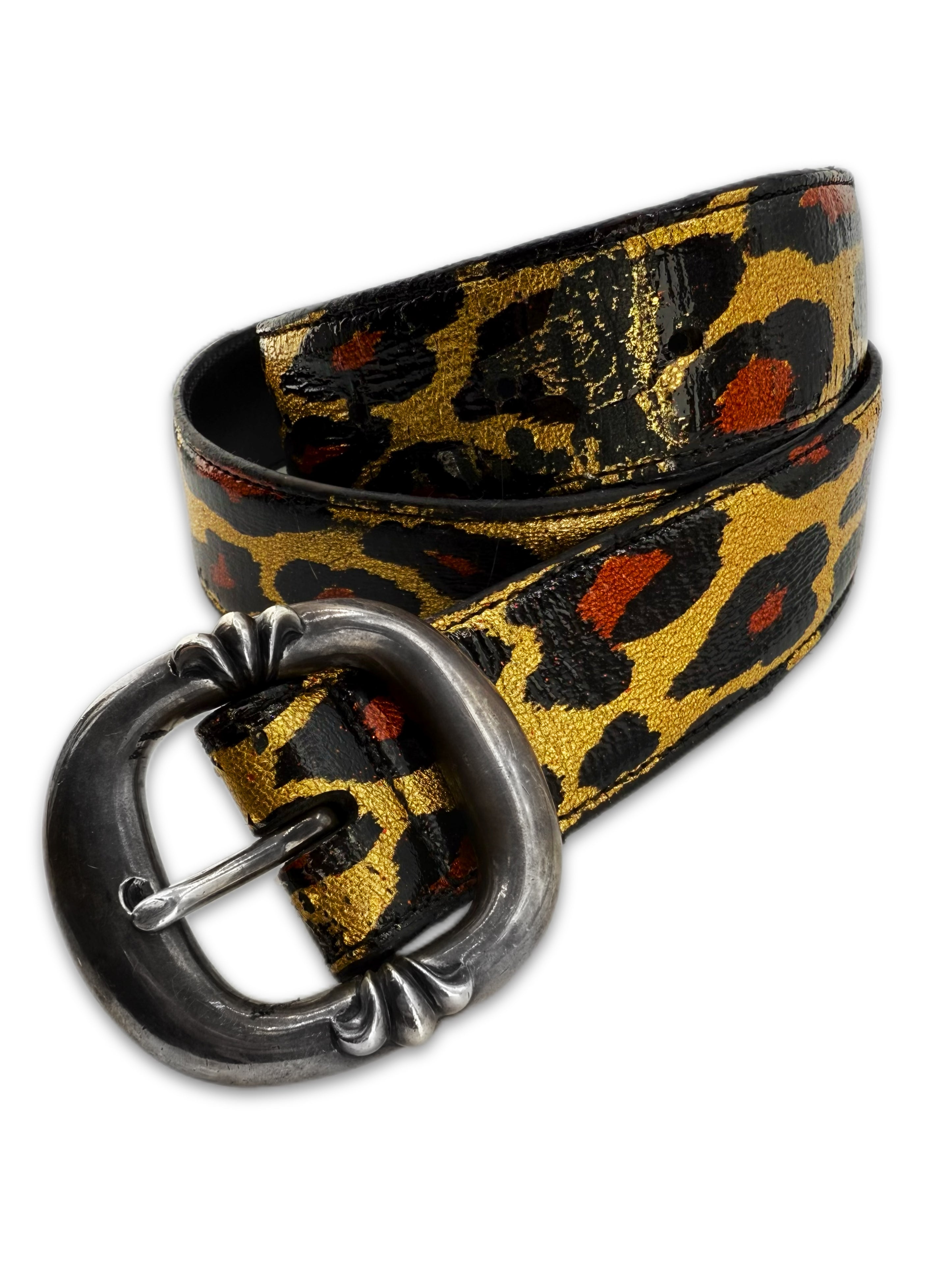 Chrome Hearts ‘Leopard’ Gunslinger Buckle .925 Silver Belt