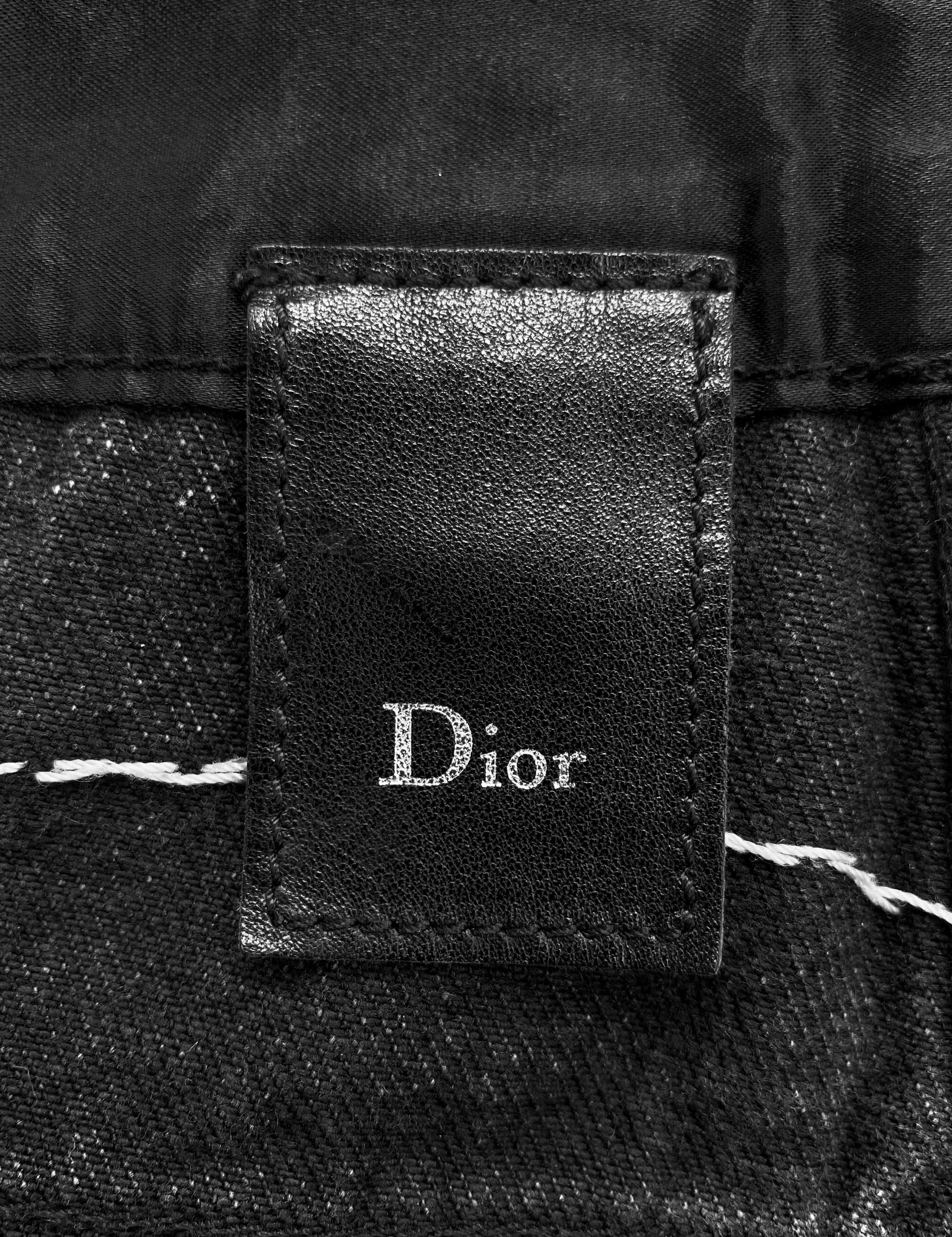 AW06 Dior by Hedi Slimane “Cummerbund” Distressed Hybrid Denim