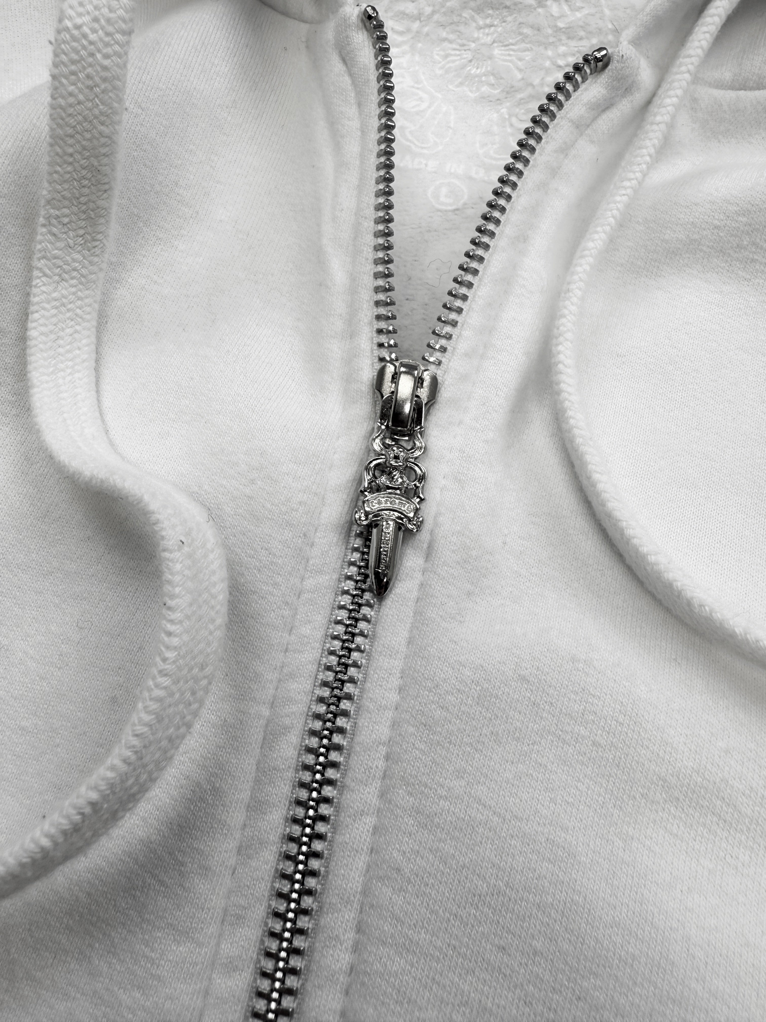 Chrome Hearts x Rolling Stones ‘Tongue &amp; Lips’ Dagger Zip Up Hoodie
