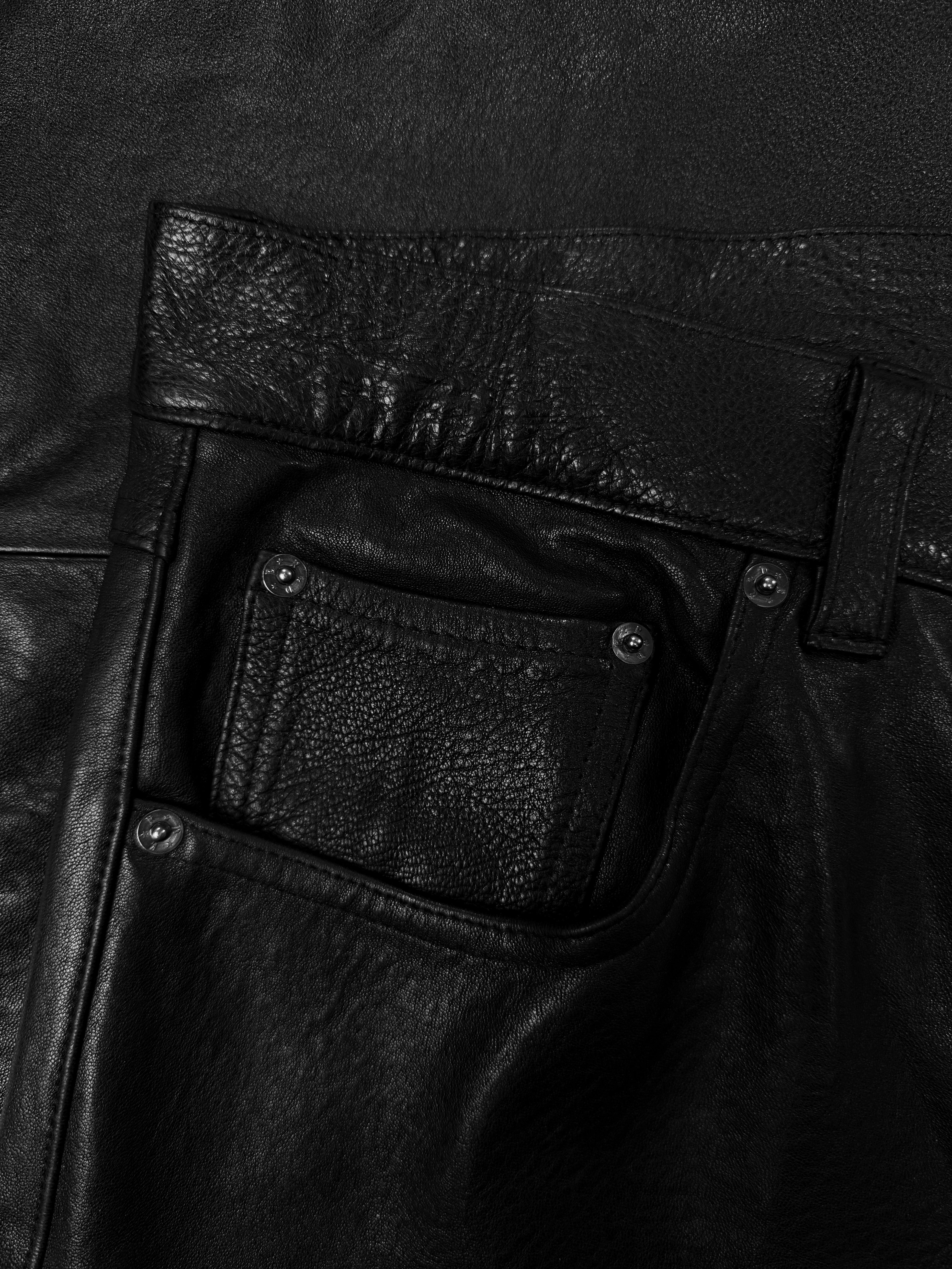 AW23 Enfants Riches Deprimes Lambskin Leather Baggy Pants