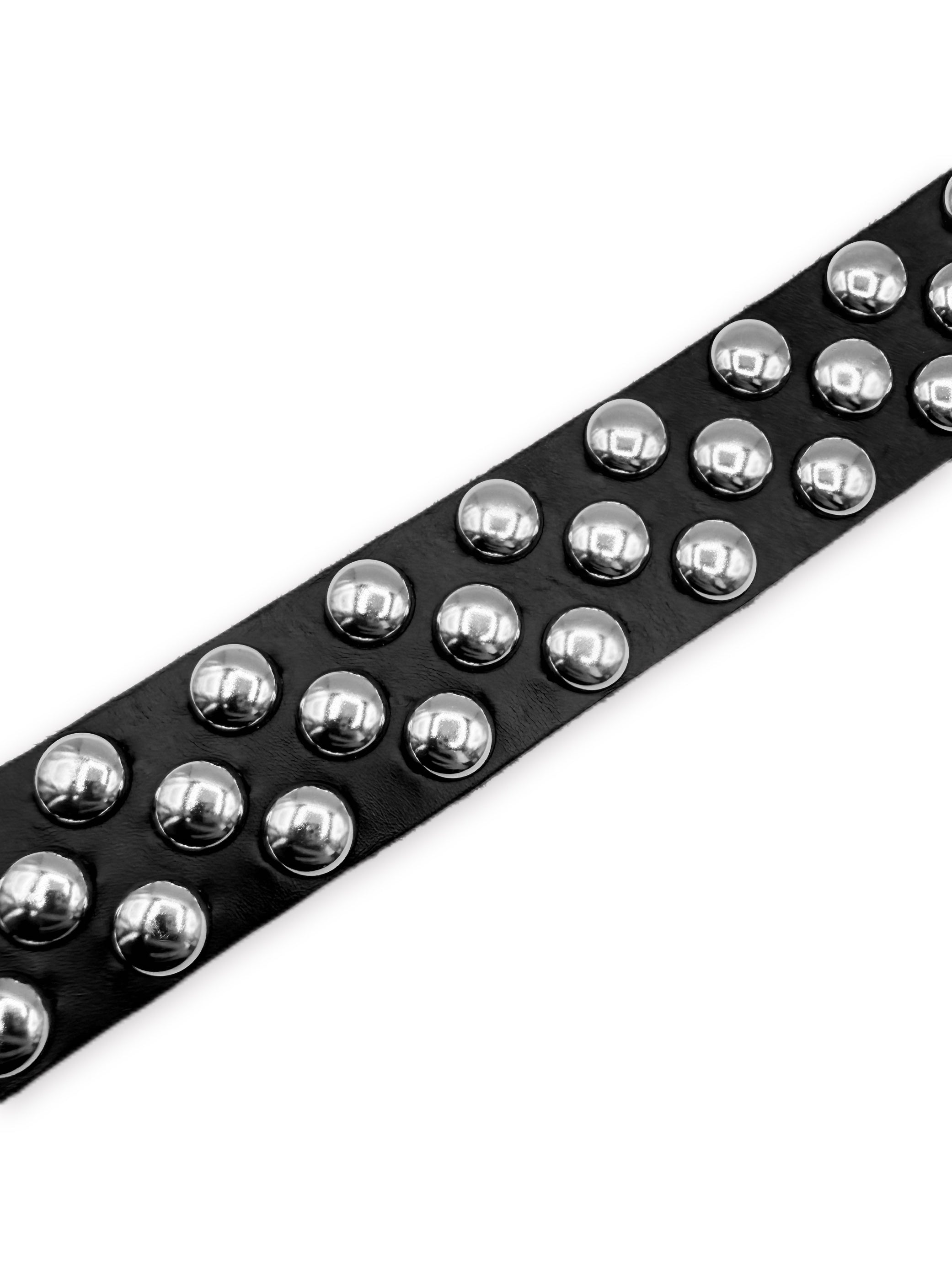 Enfants Riches Deprimes Eagle Buckle Dome Silver Studded Three Row Belt
