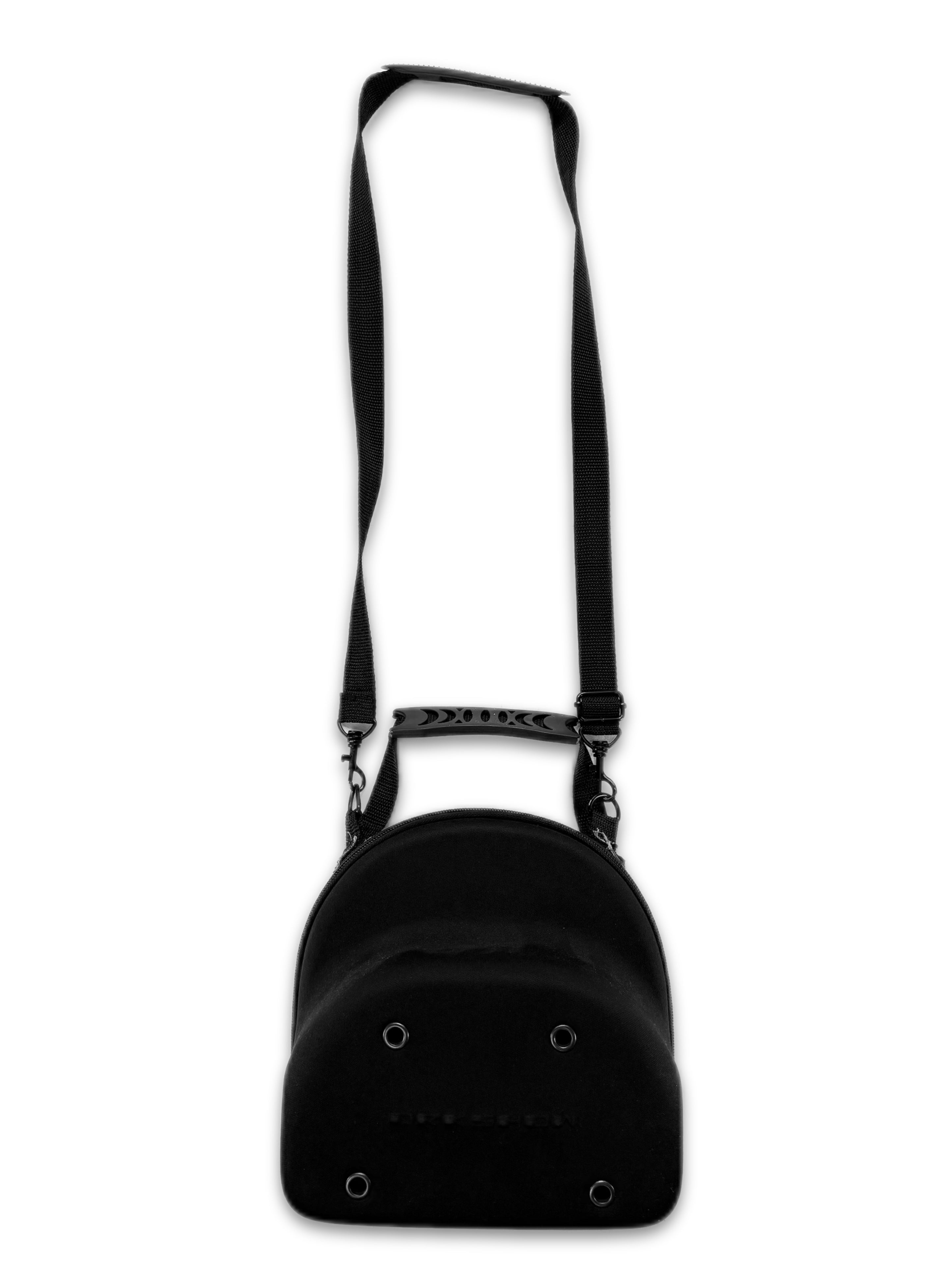 Rick Owens Black Leather Waxed Denim Snap Back Hat w/ Bag