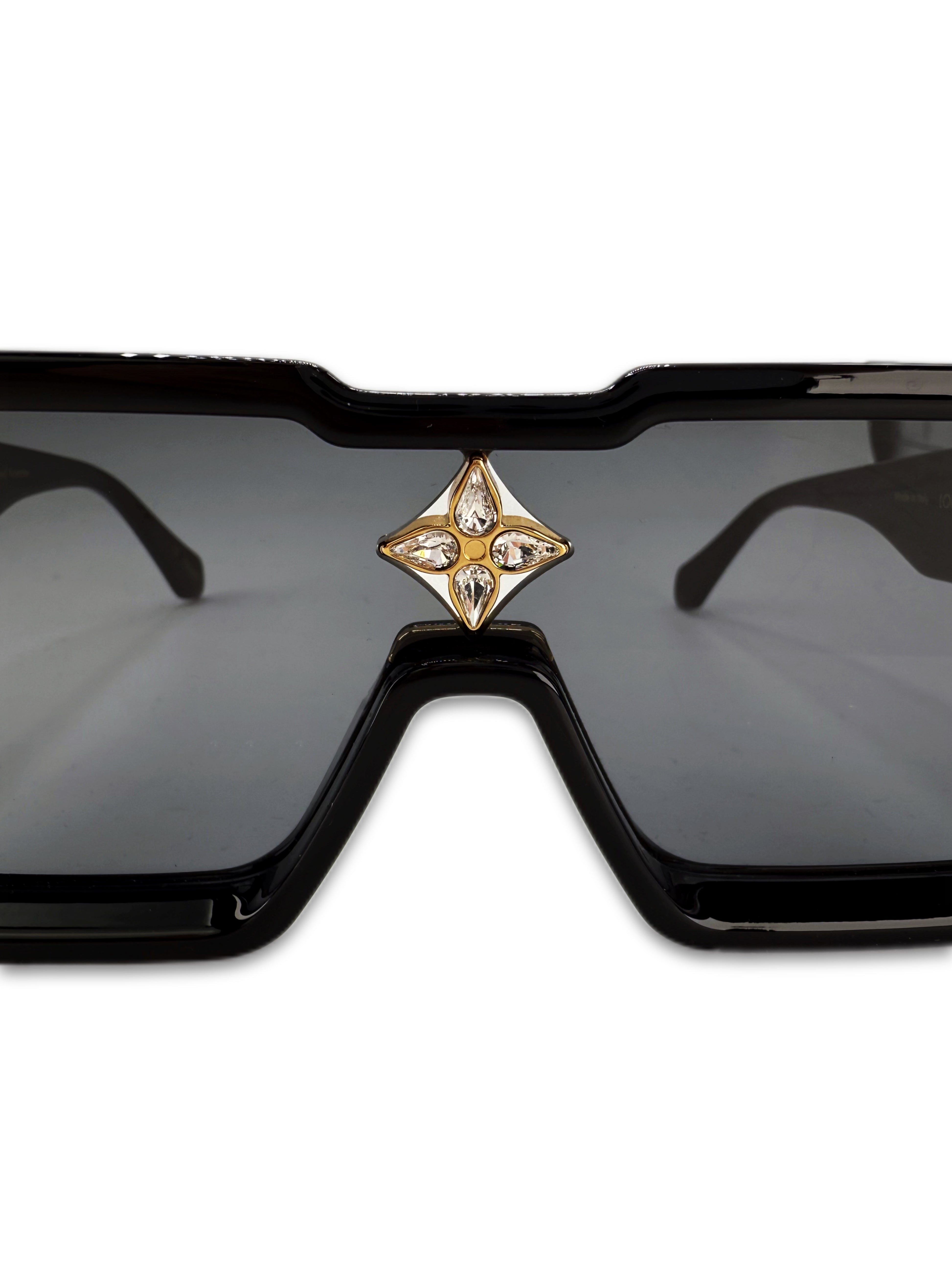 Louis Vuitton Cyclone Black Square Frame Gemstone Sunglasses