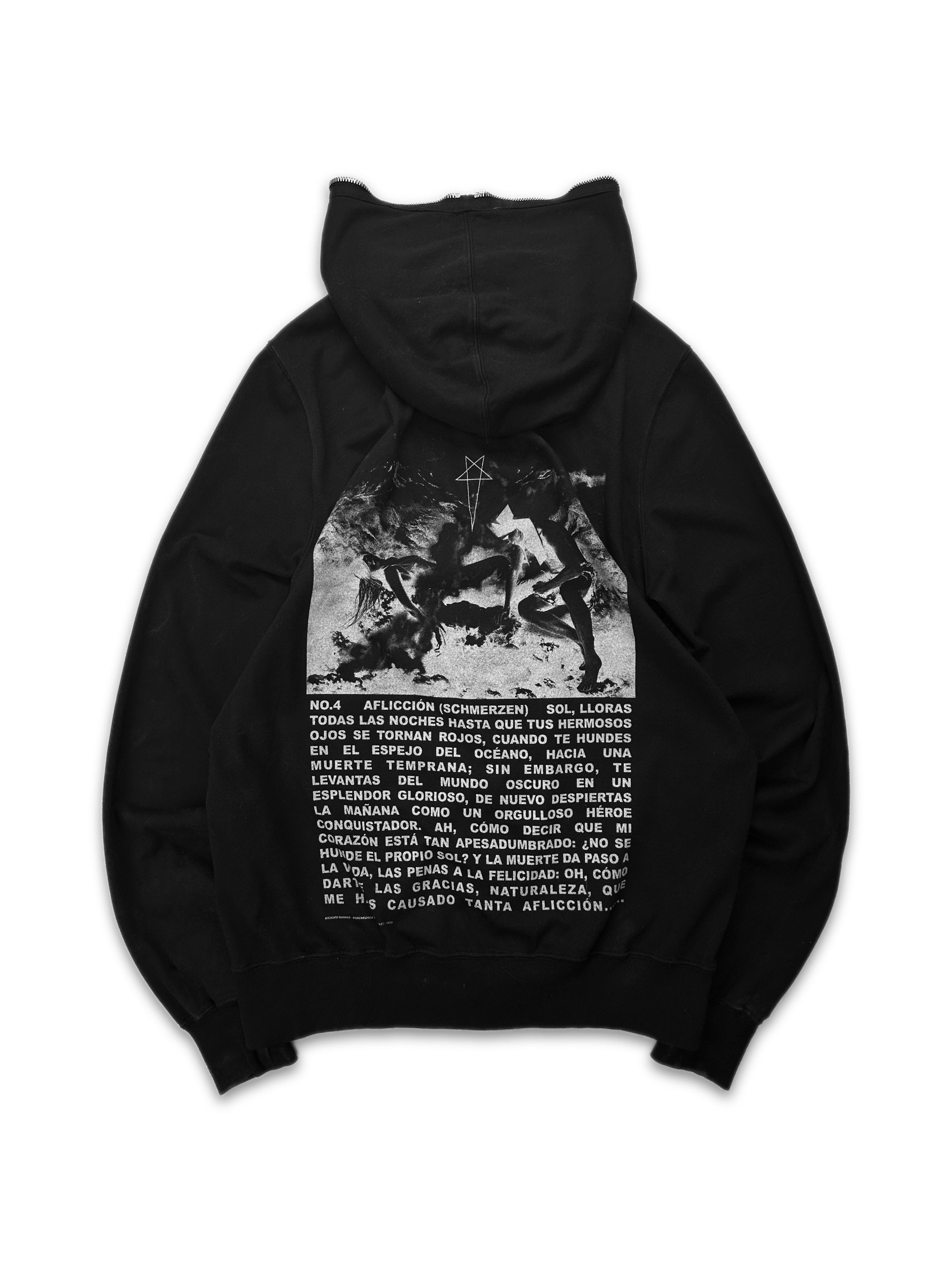 SS20 Rick Owens ‘Gimp’ Pentagram Graphic Full Zip Hoodie
