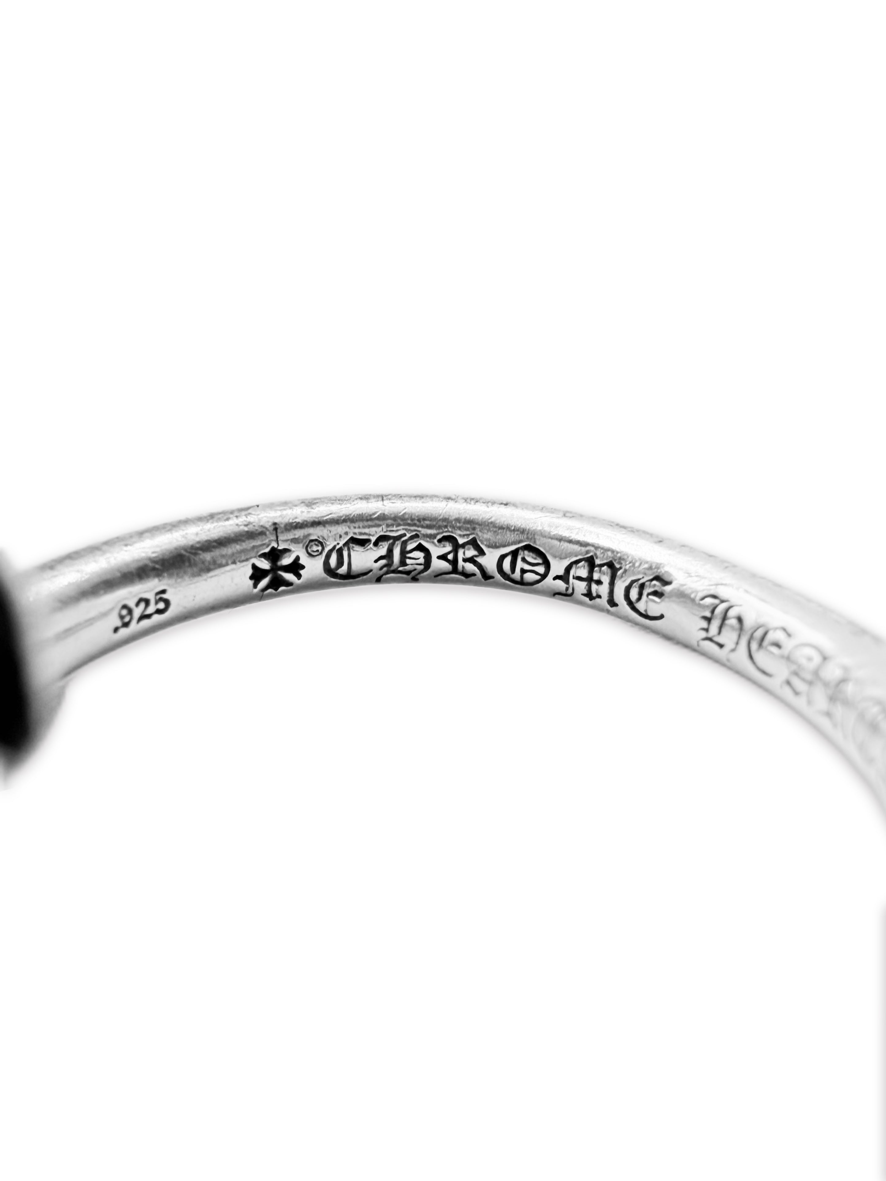 Chrome Hearts Nail Flat Head Plus Motif .925 Silver Ring