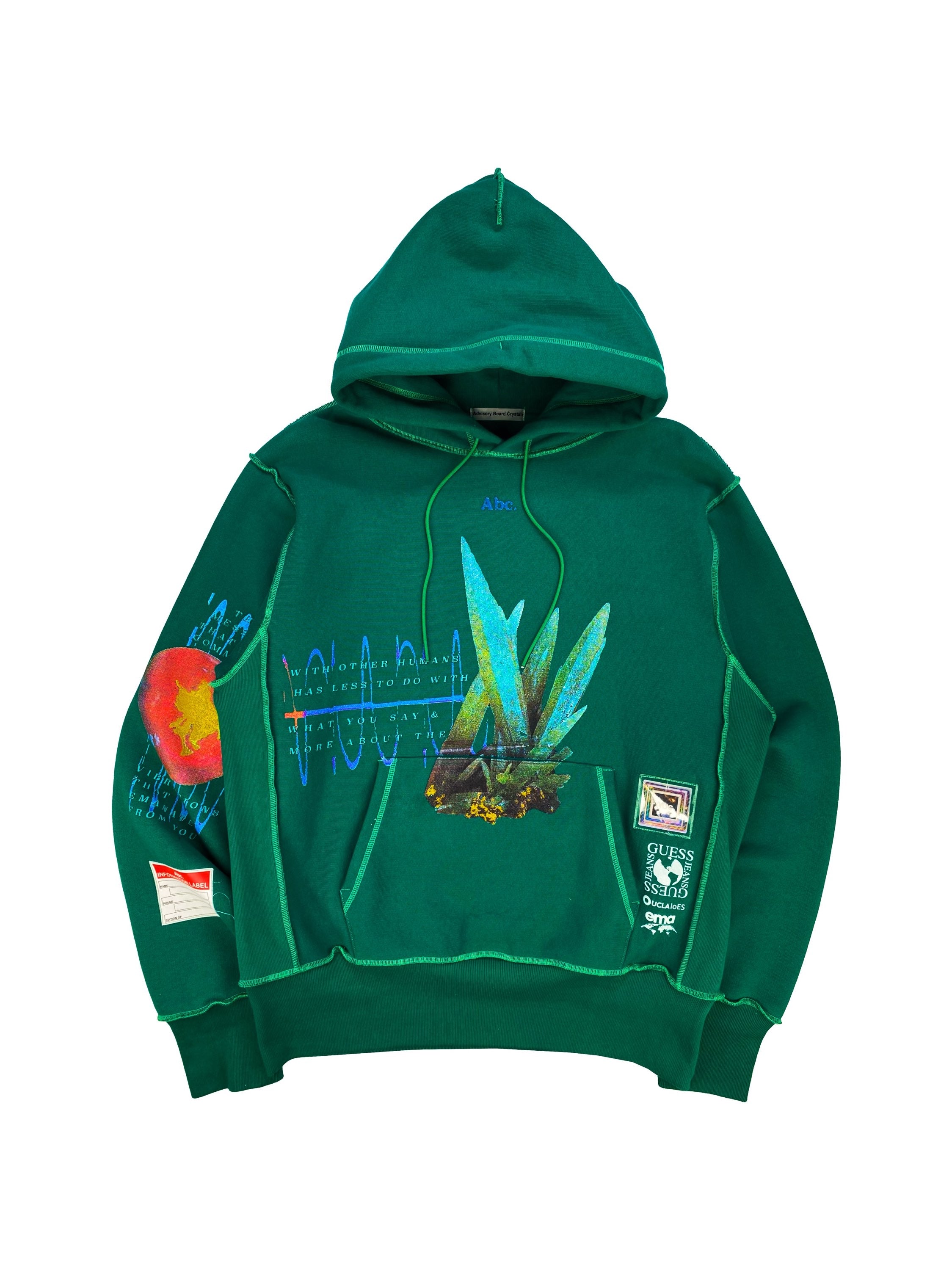 SS19 Advisory Board Crystals x Guess Emerald Green  Hoodie