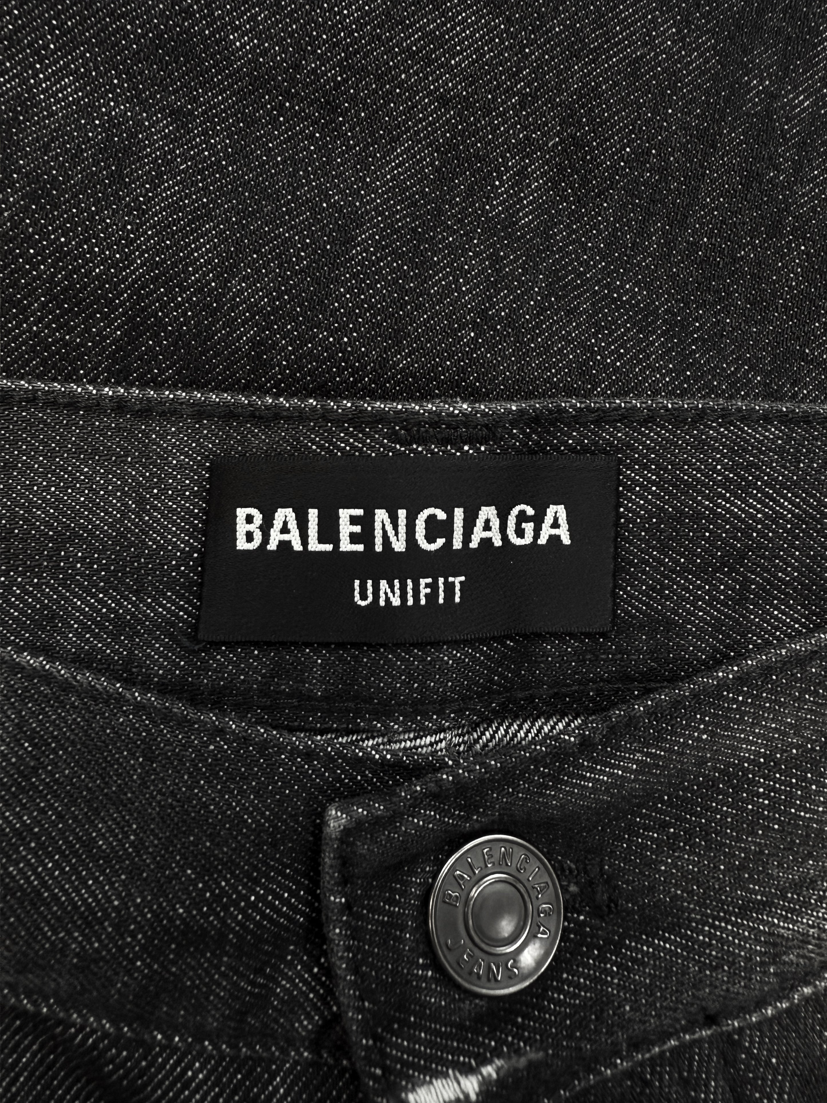 AW21 Balenciaga ‘Skater’ Wide Cut Distressed Baggy Denim