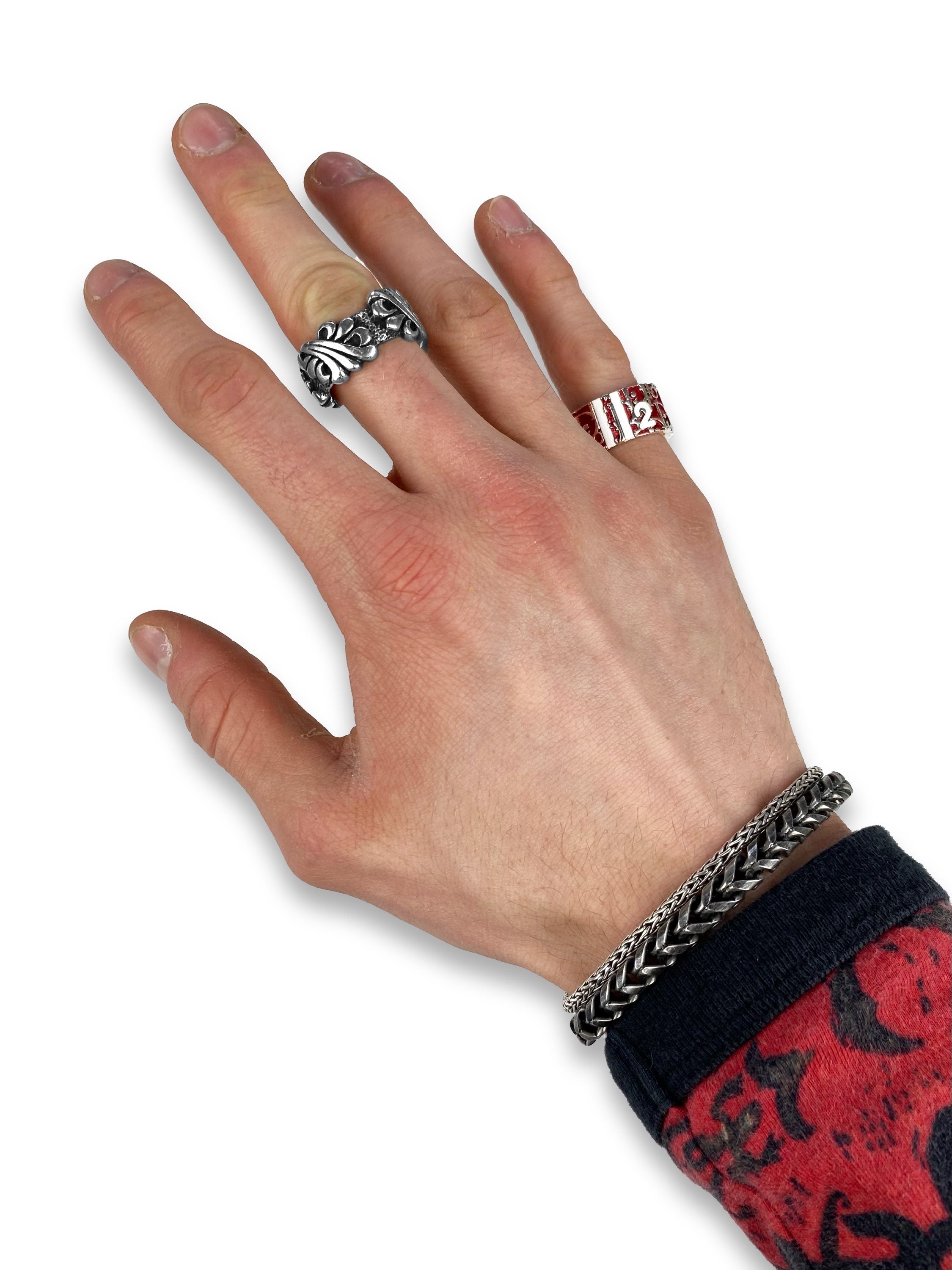 00s Dior ‘2’ Blood Red Trotter Monogram Ring