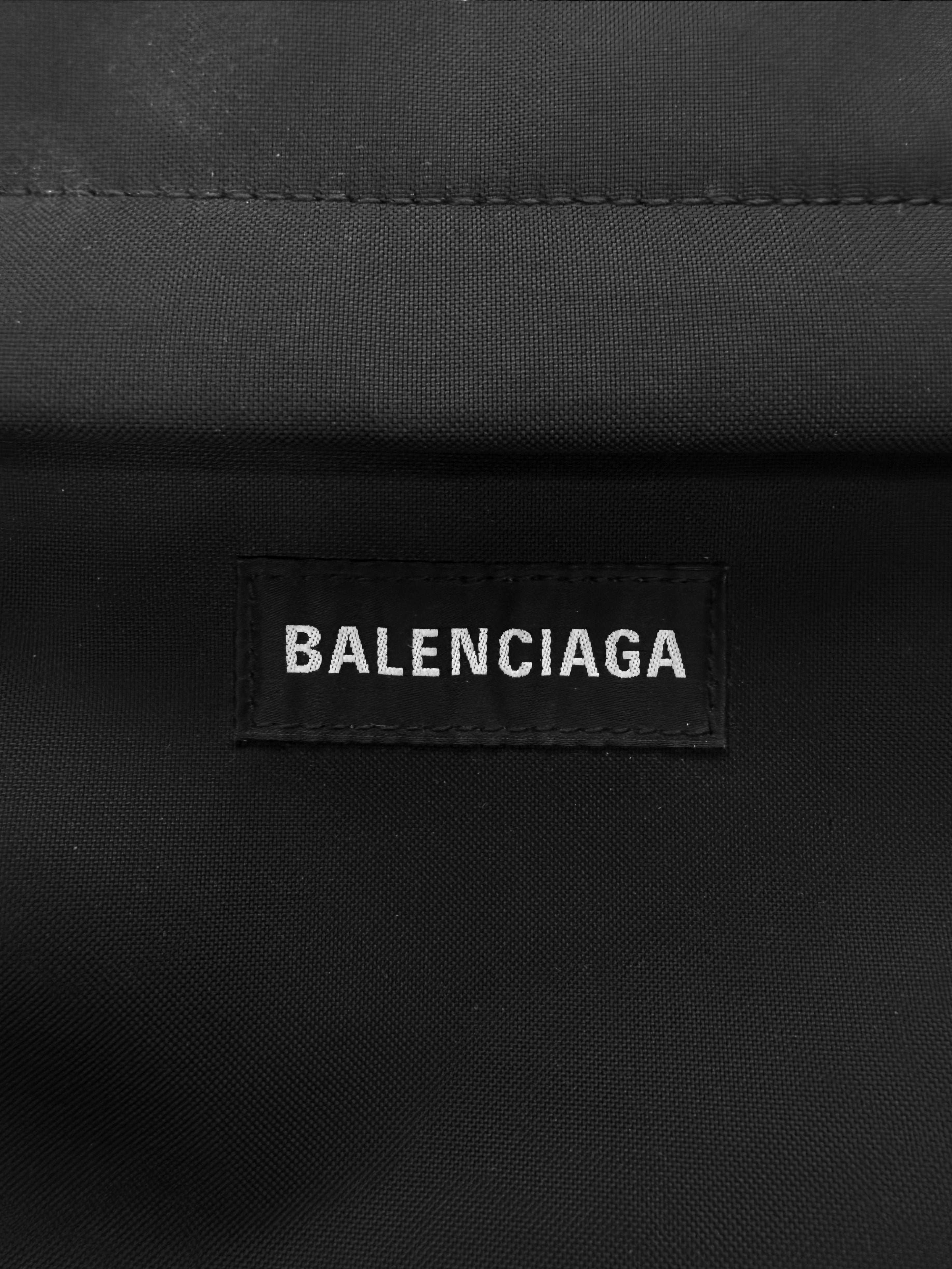 Balenciaga ‘Explorer’ Buckle Strap Black Logo Backpack