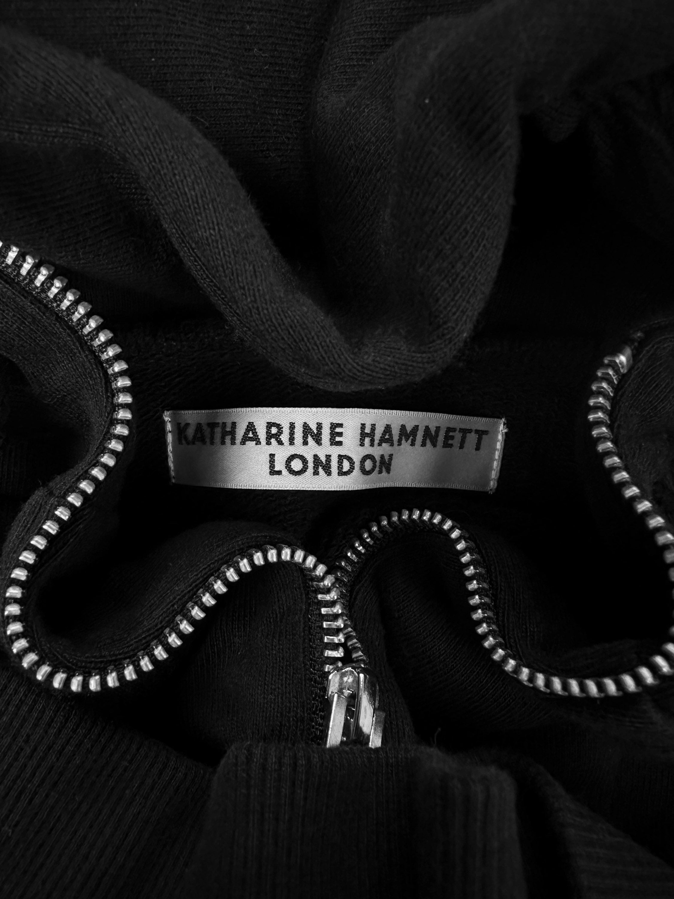 Katharine Hamnett Black Quarter-zip Hoodie