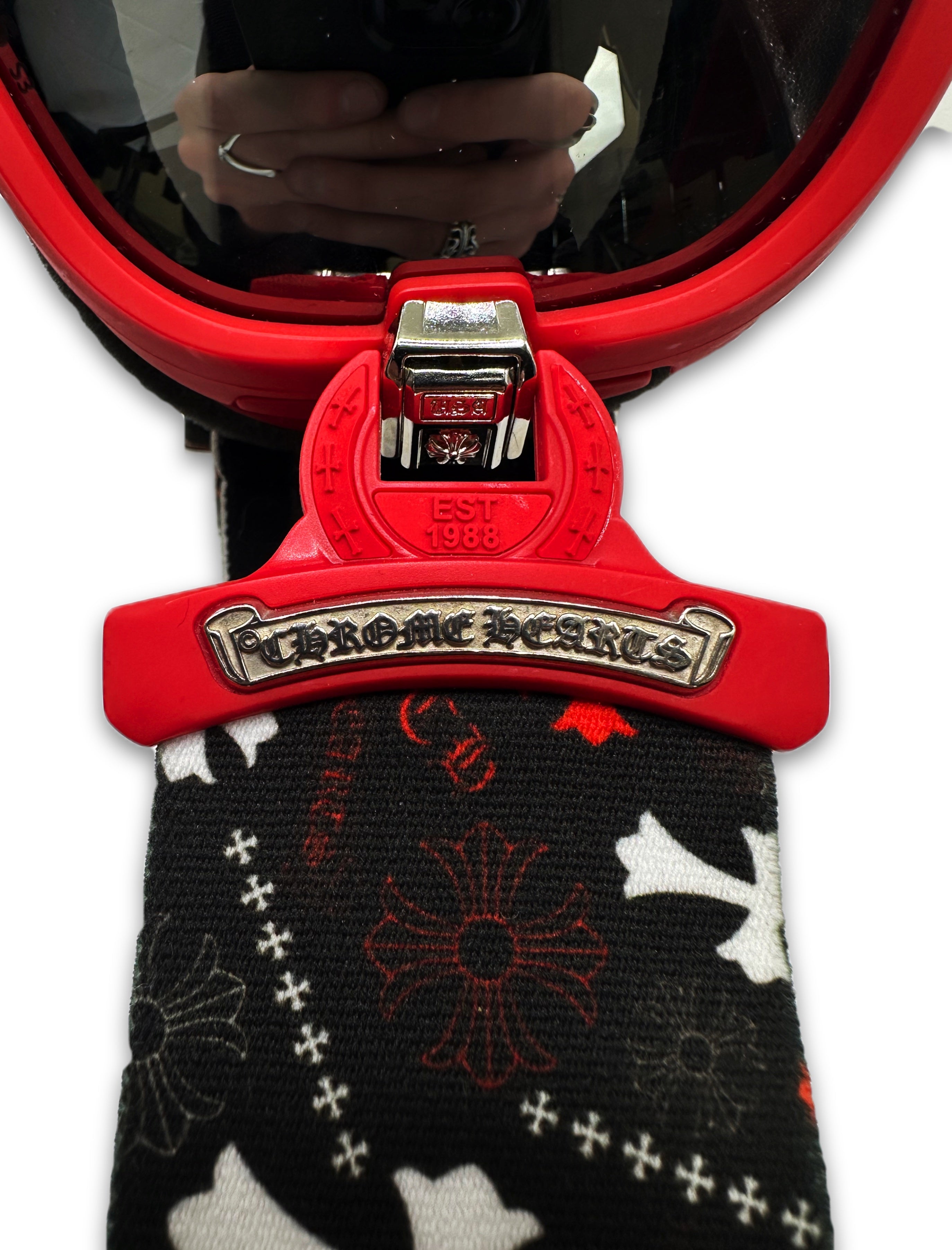 Chrome Hearts ‘Silver Morning’ Red Cross Monogram Ski Goggles