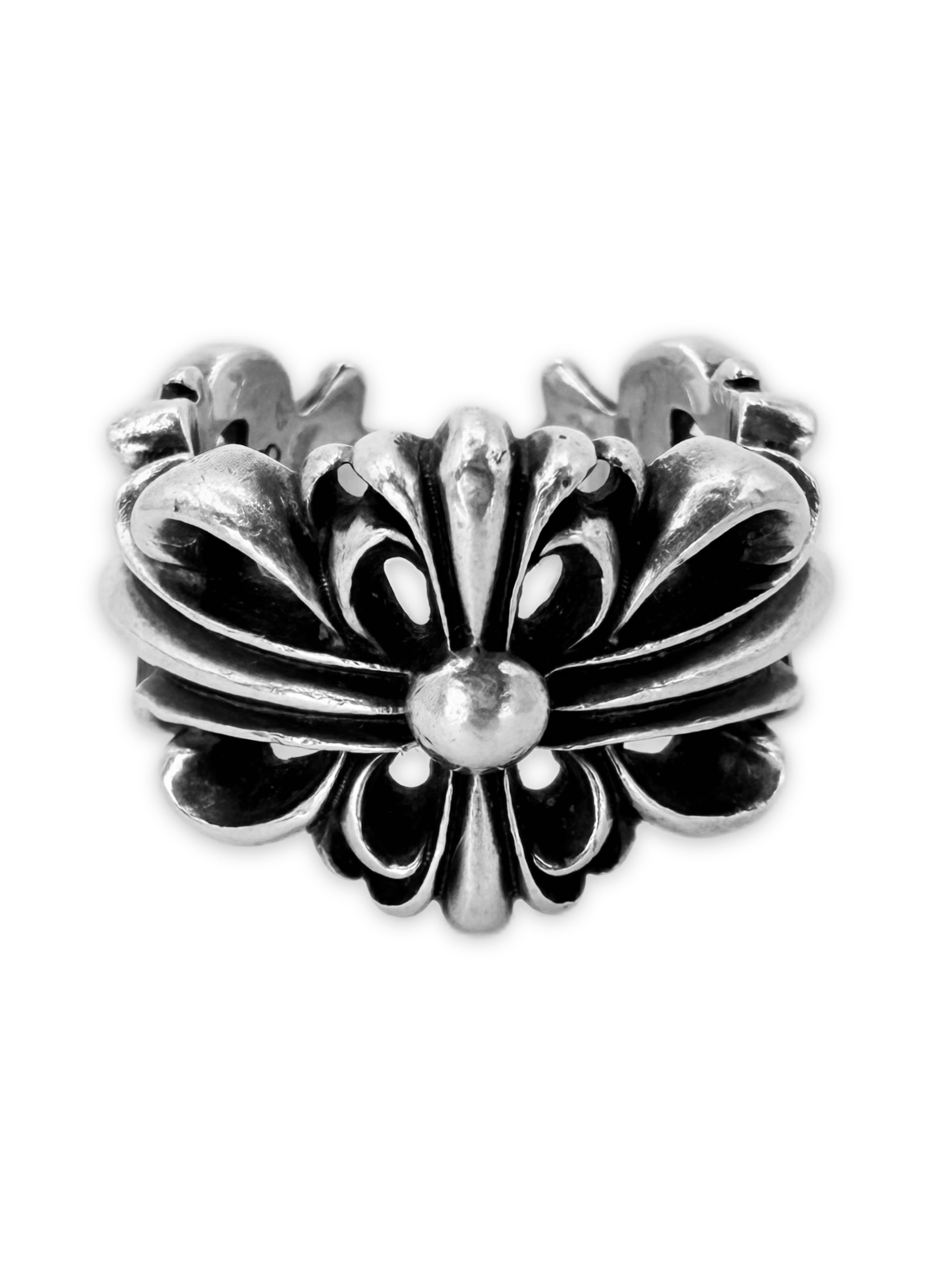 Chrome Hearts ‘Double Floral’ .925 Silver Ring