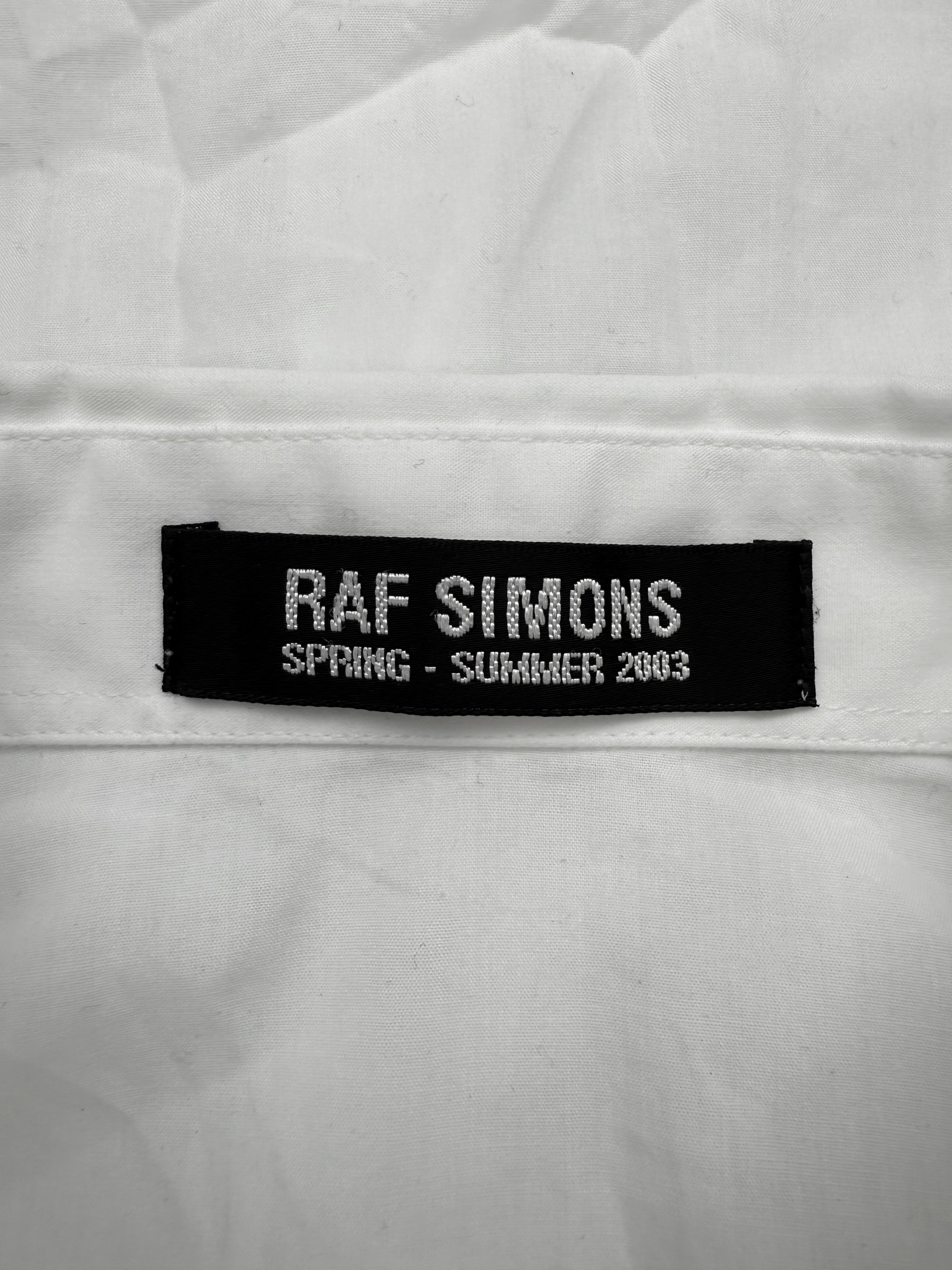 SS03 Raf Simons ‘Consumed’ White Button Up Collared Shirt