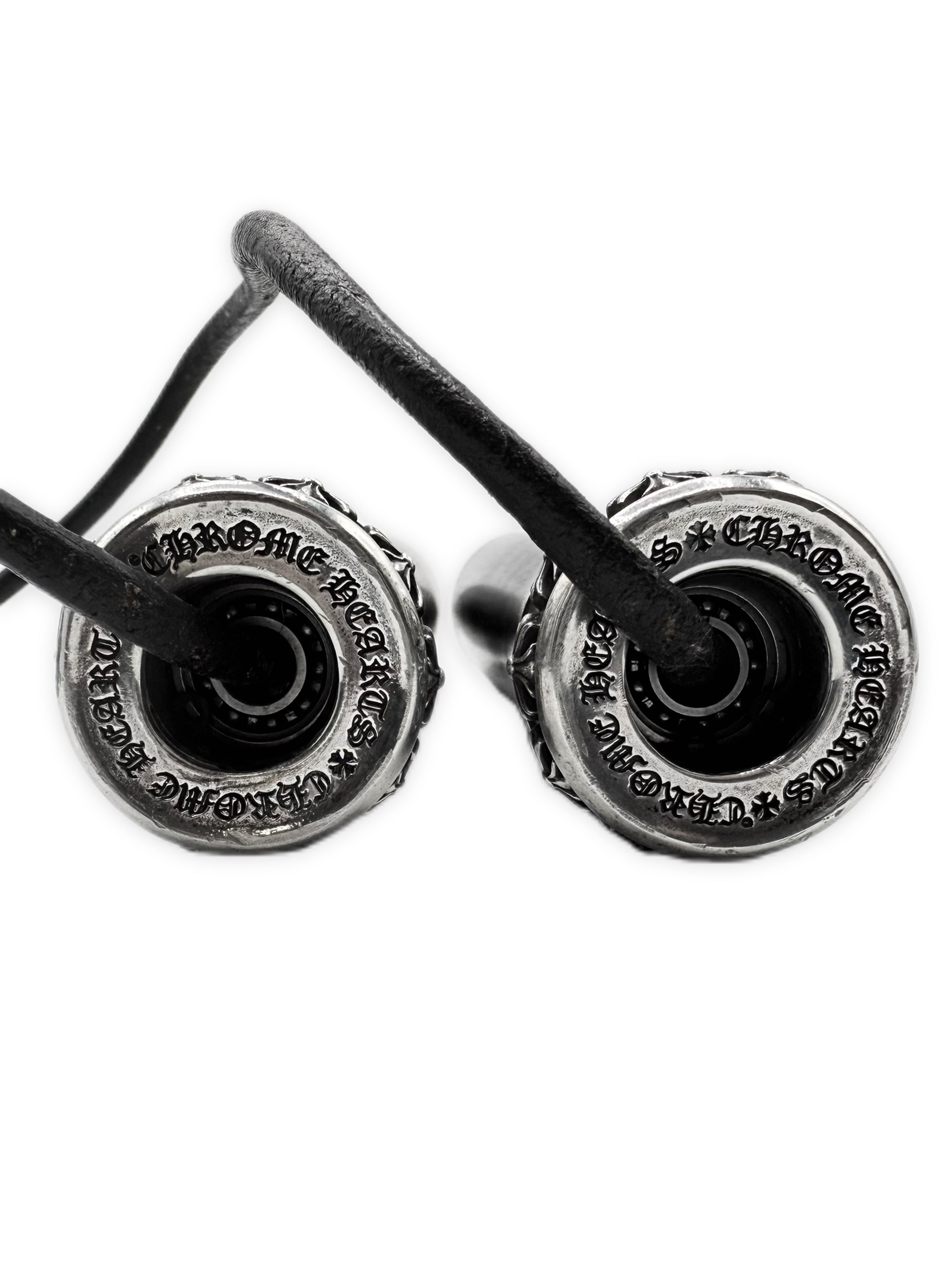 Chrome Hearts Ebony Wood .925 Silver Plus Leather Jumping / Skipping Rope