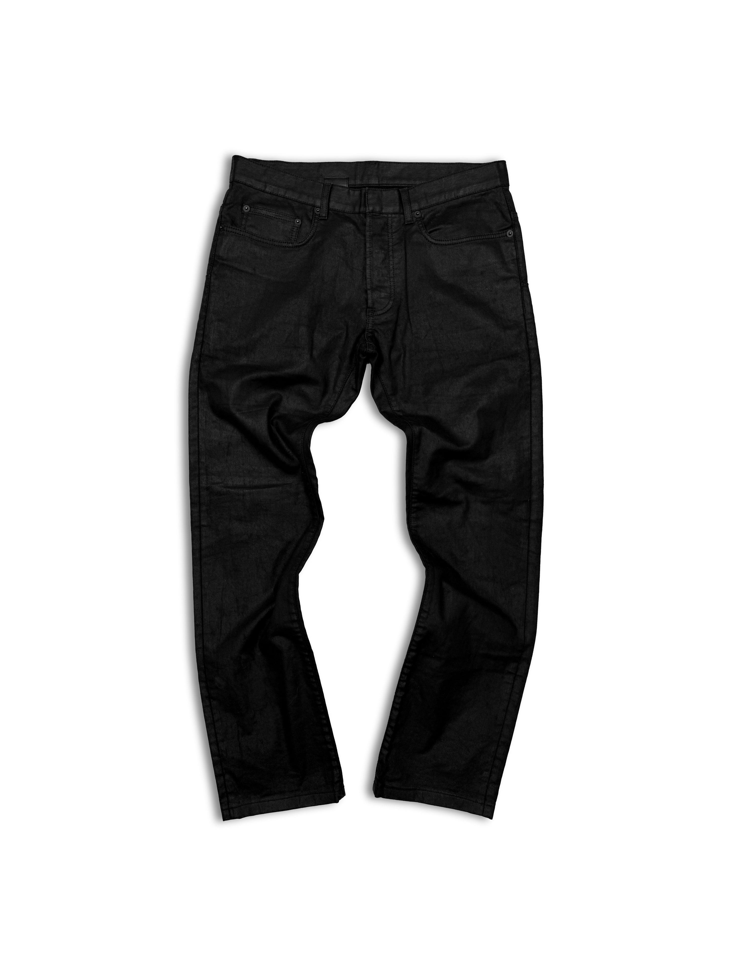 00s Dior by Hedi Slimane Waxed Black Slim Cut Denim