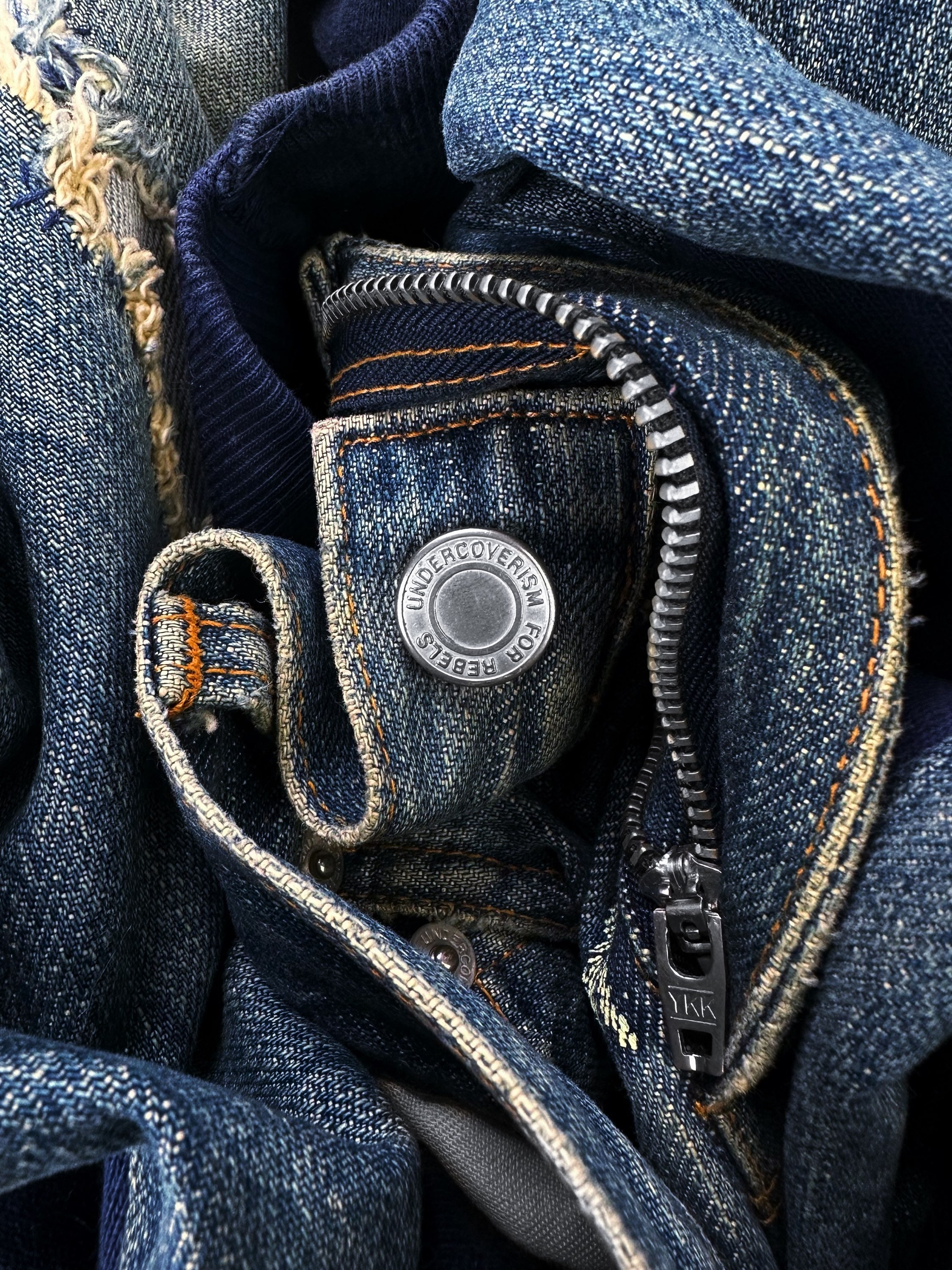 AW02 Undercover ‘I’MMADTOO’ Witches Cell Division Hybrid Denim