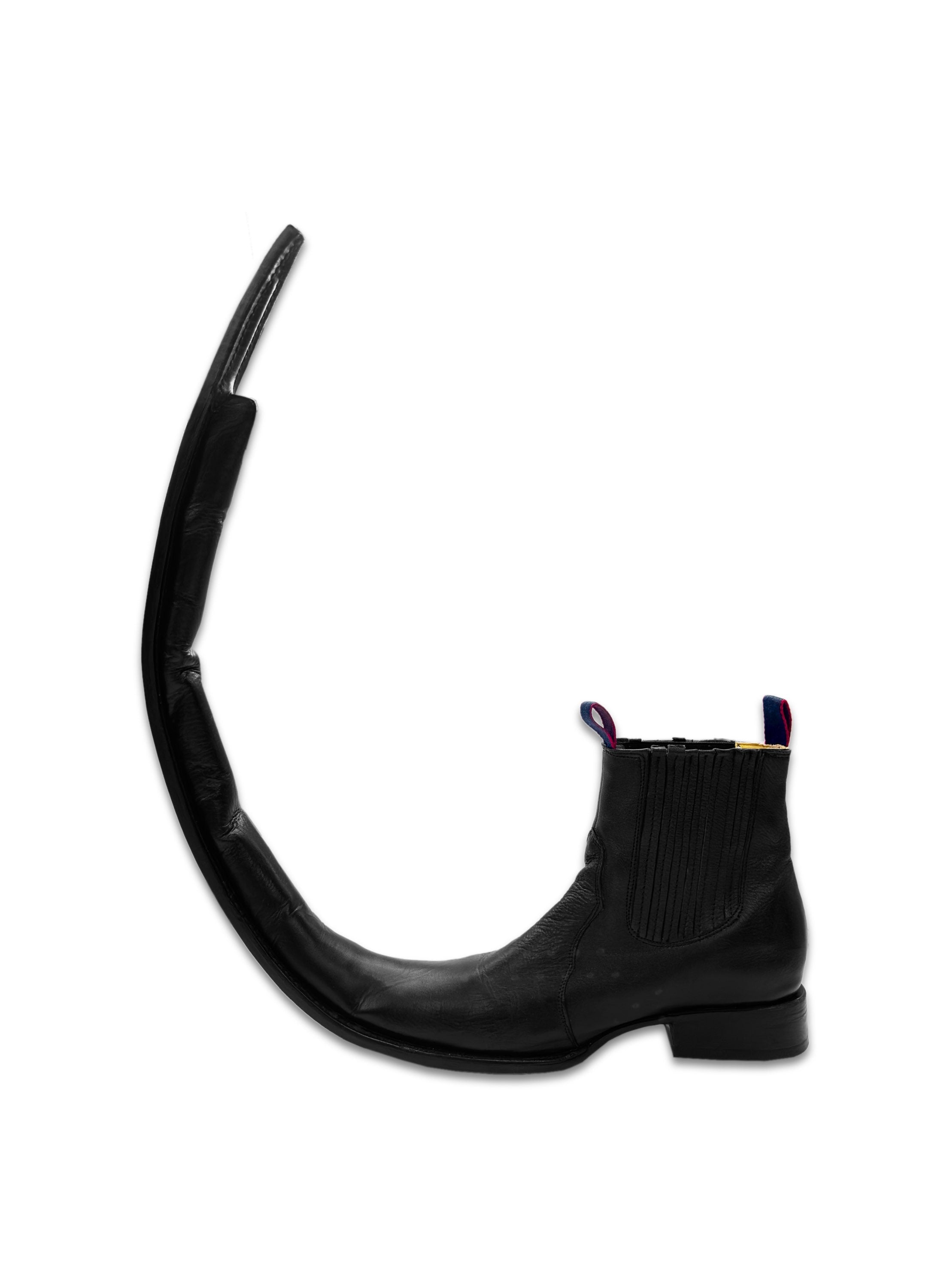 SS15 Comme des Garçons ‘Jugo’ Black Leather Pointed Boots