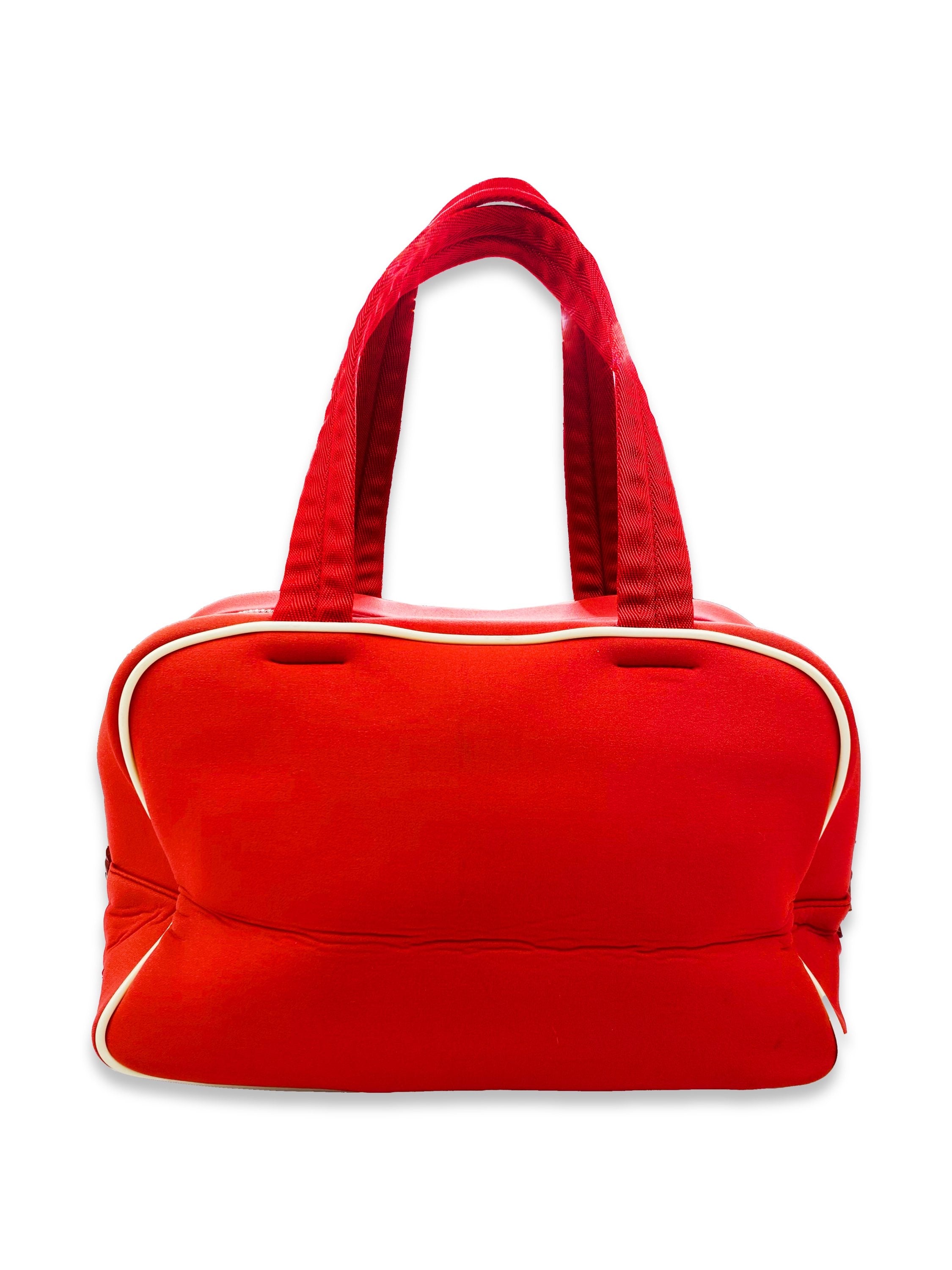 2000’s Prada Sport Nylon Cherry Red Multi-Pocket Hand Bag