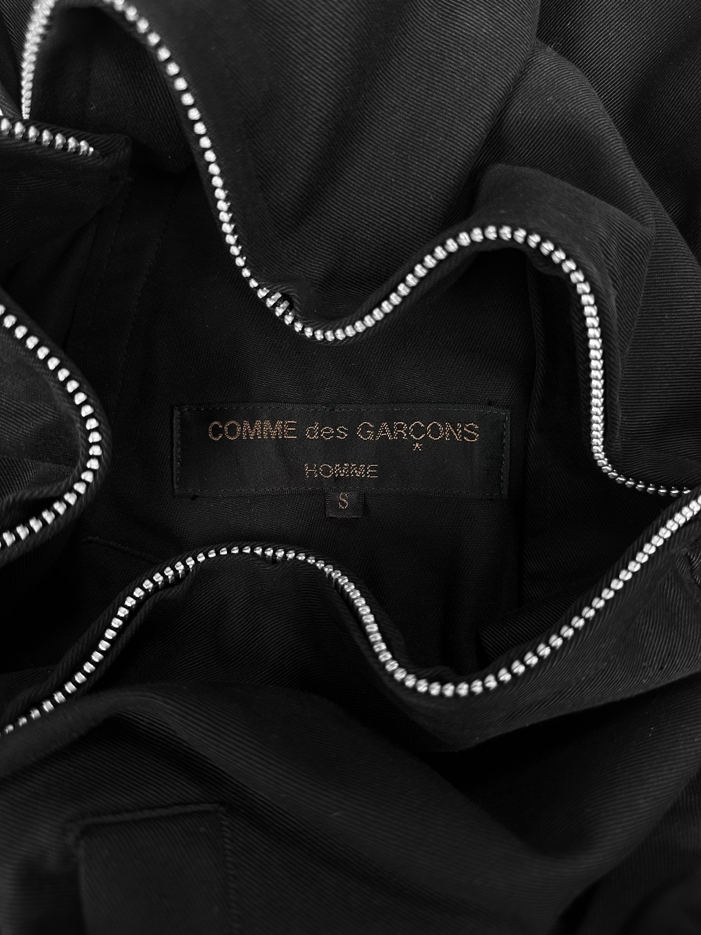 AW01 Comme des Garçons ‘Split’ Logo Hooded Work Jacket