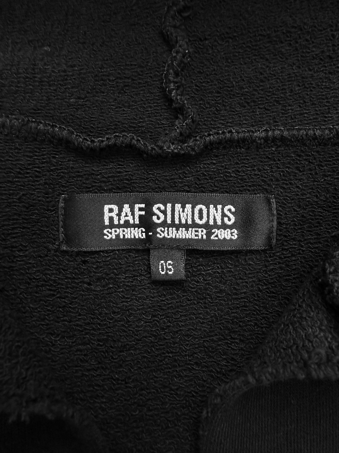 SS03 Raf Simons ‘New Kids Inc’ Consumed Split Graphic Raglan Hoodie