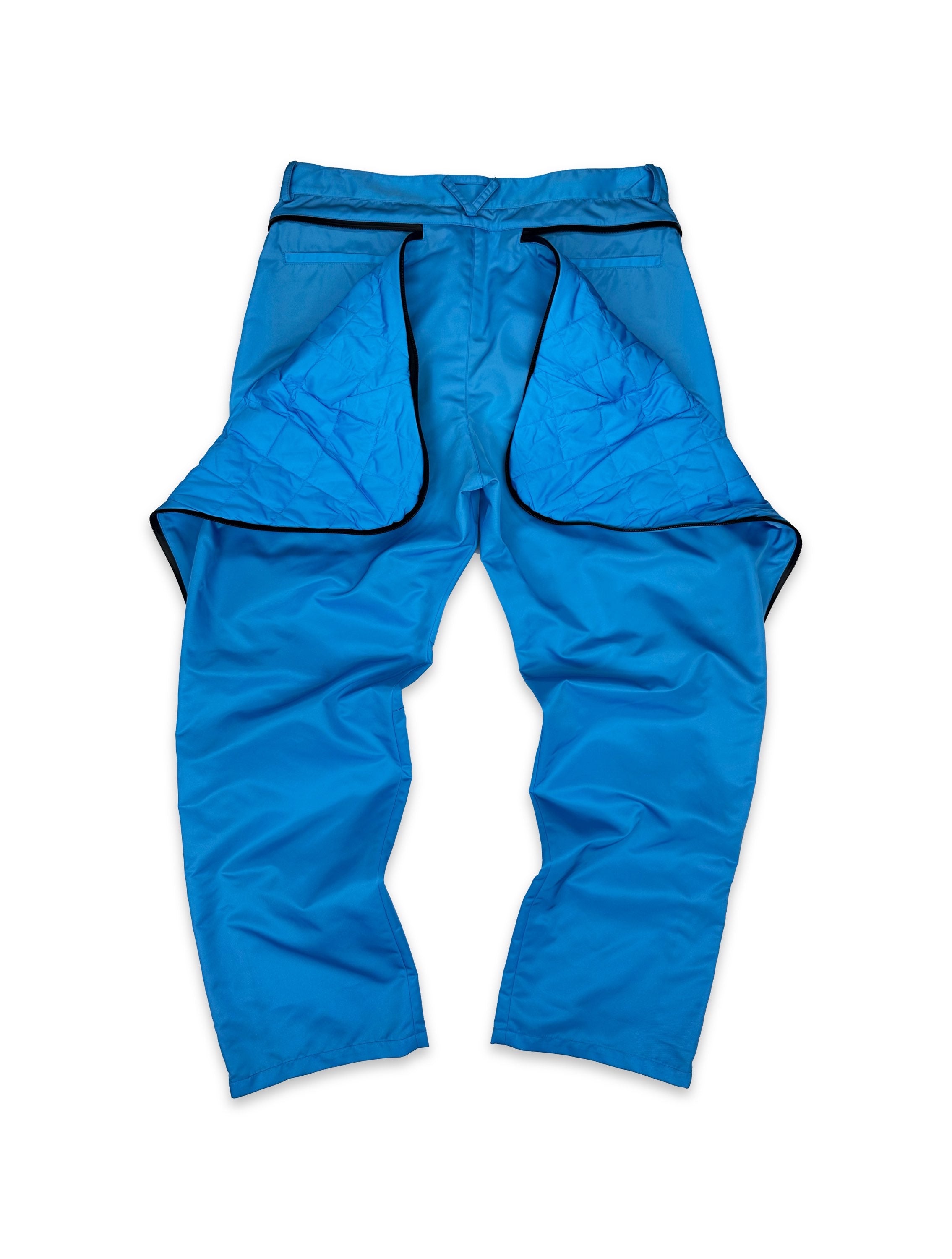2020 Bottega Veneta ‘Butterfly’ Zip Nylon Baby Blue Pants