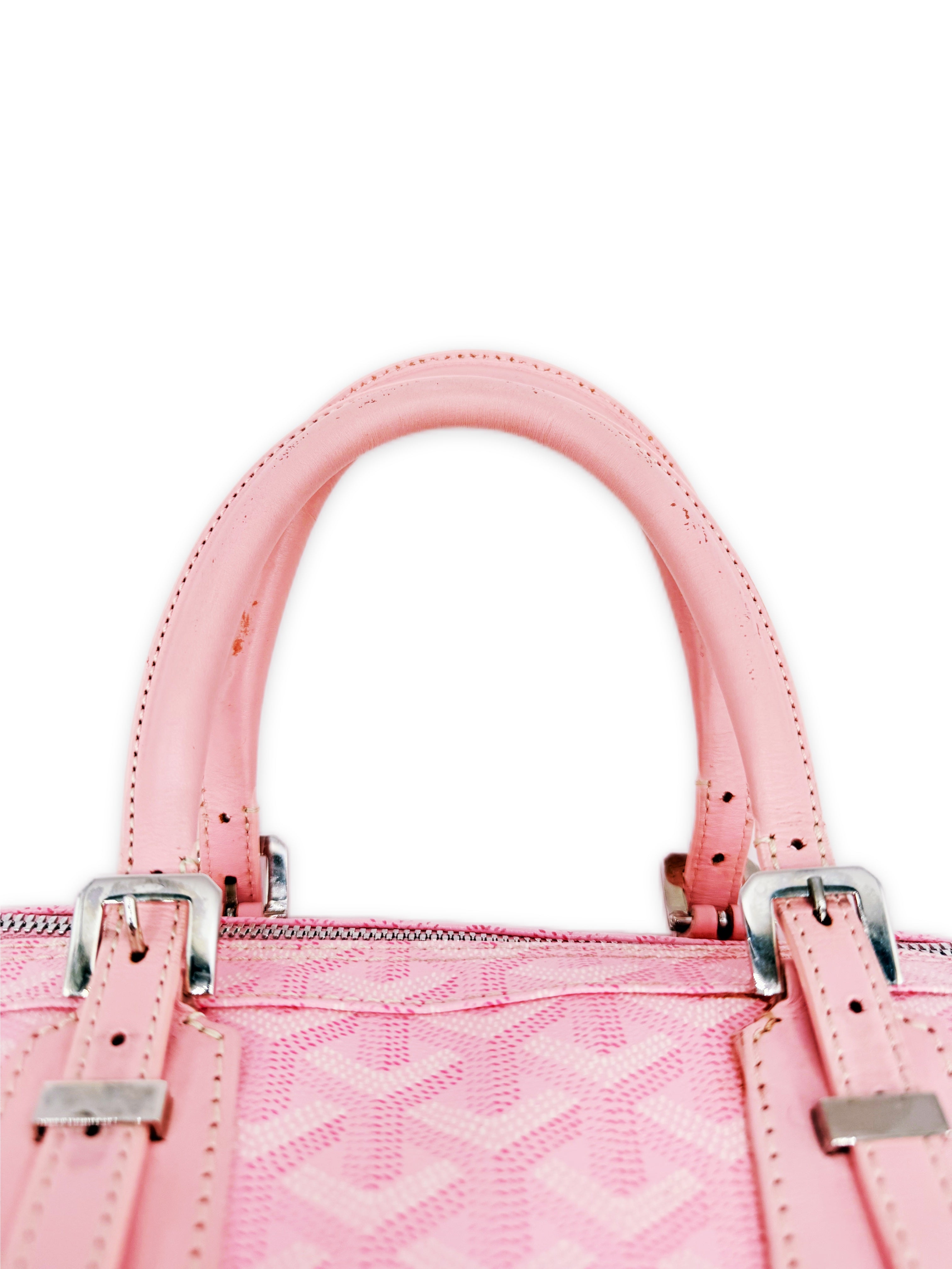 2008 Goyard 35 Sakura Baby Pink Japan Exclusive Croisière Leather Duffle Bag
