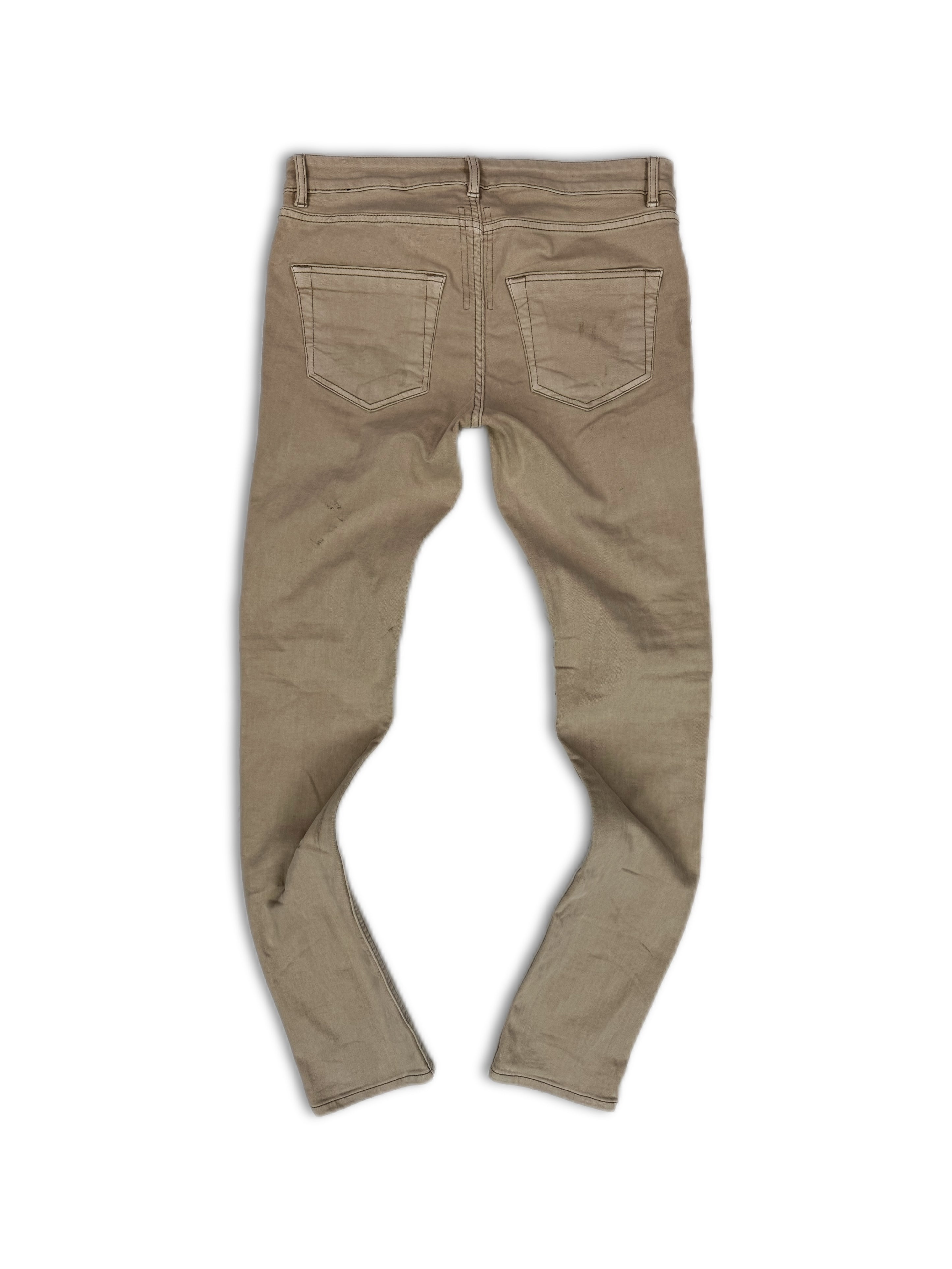 Rick Owens Beige ‘5 Pocket’ Skinny Cut Denim