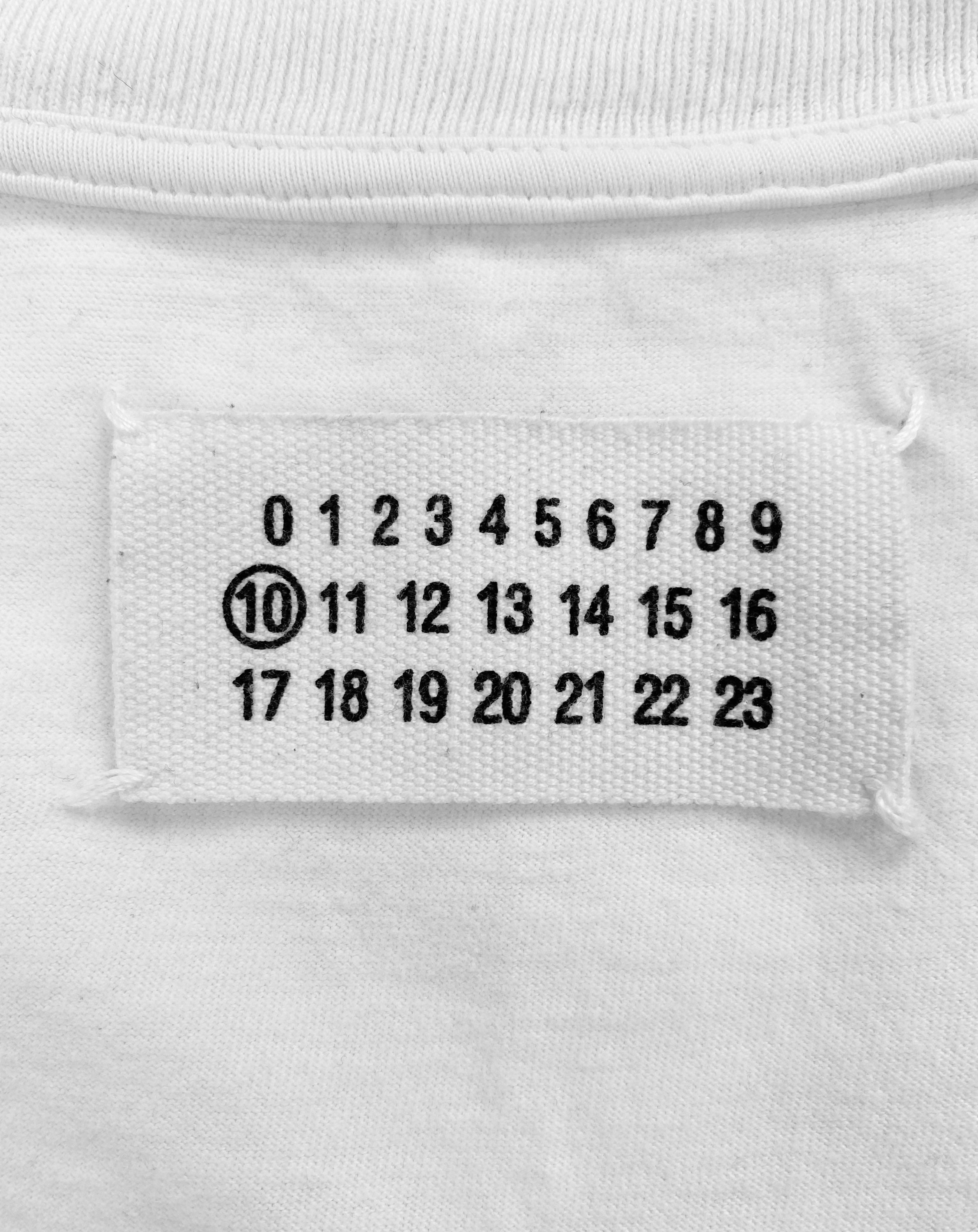 SS01 Maison Margiela White Sticker Motif Longsleeve Shirt