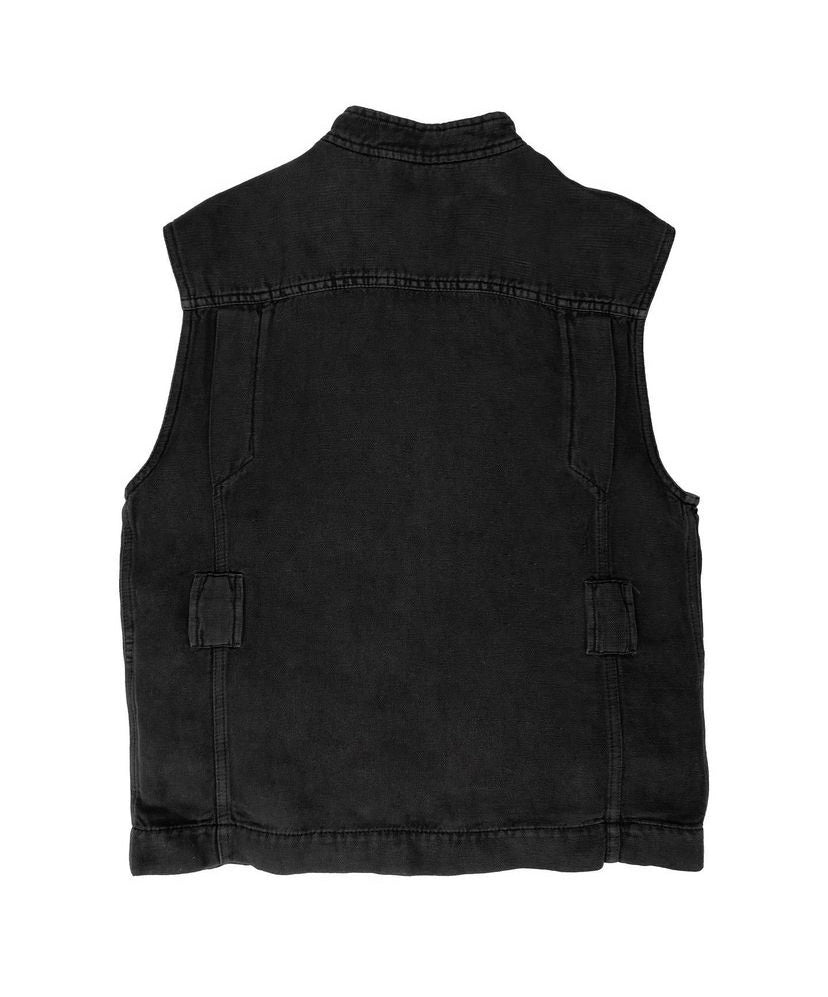 SS16 Haider Ackermann Asymmetrical Washed Denim Cargo Vest