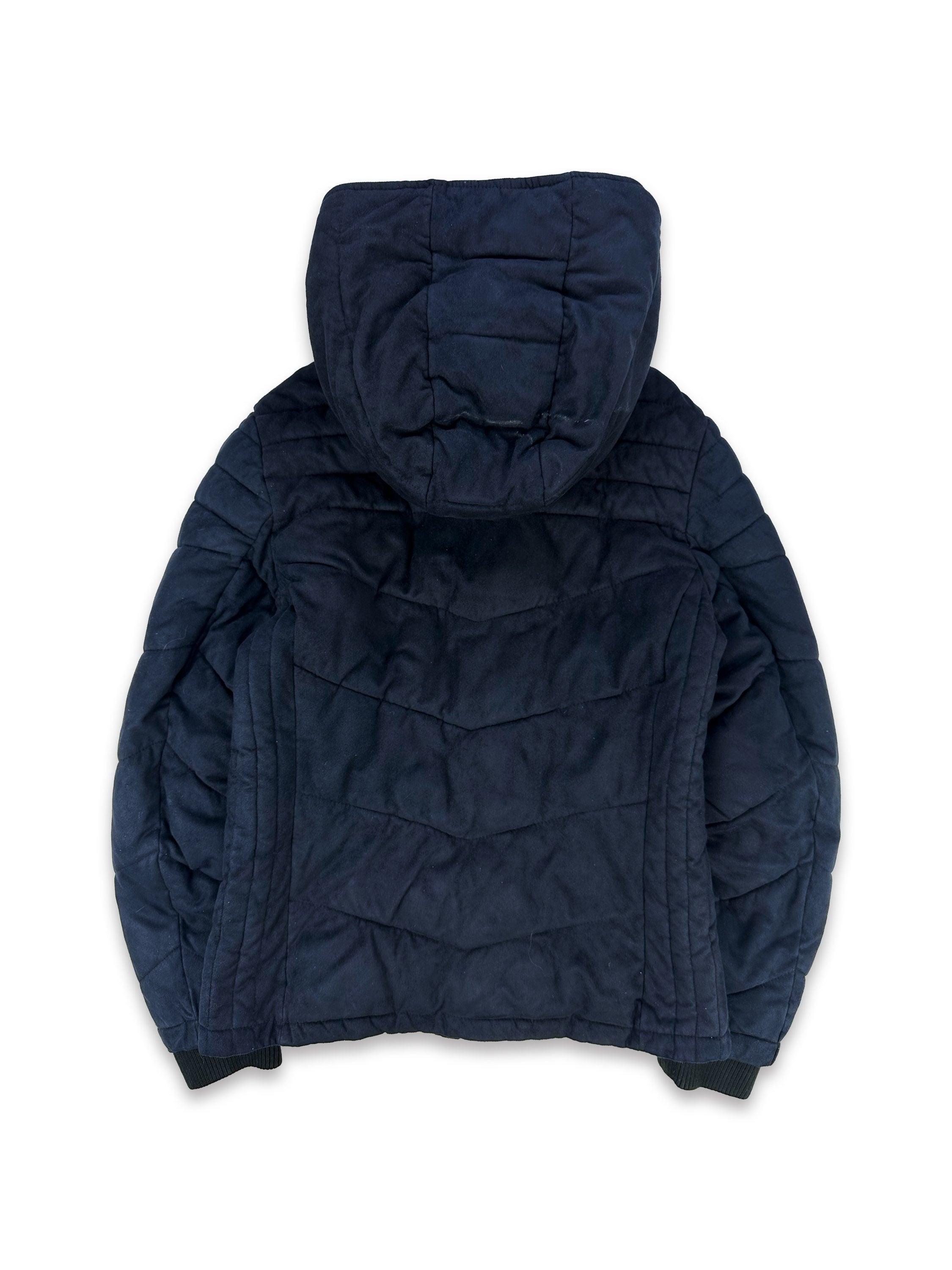 Semantic Design Double Layered Padded Navy Blue Jacket