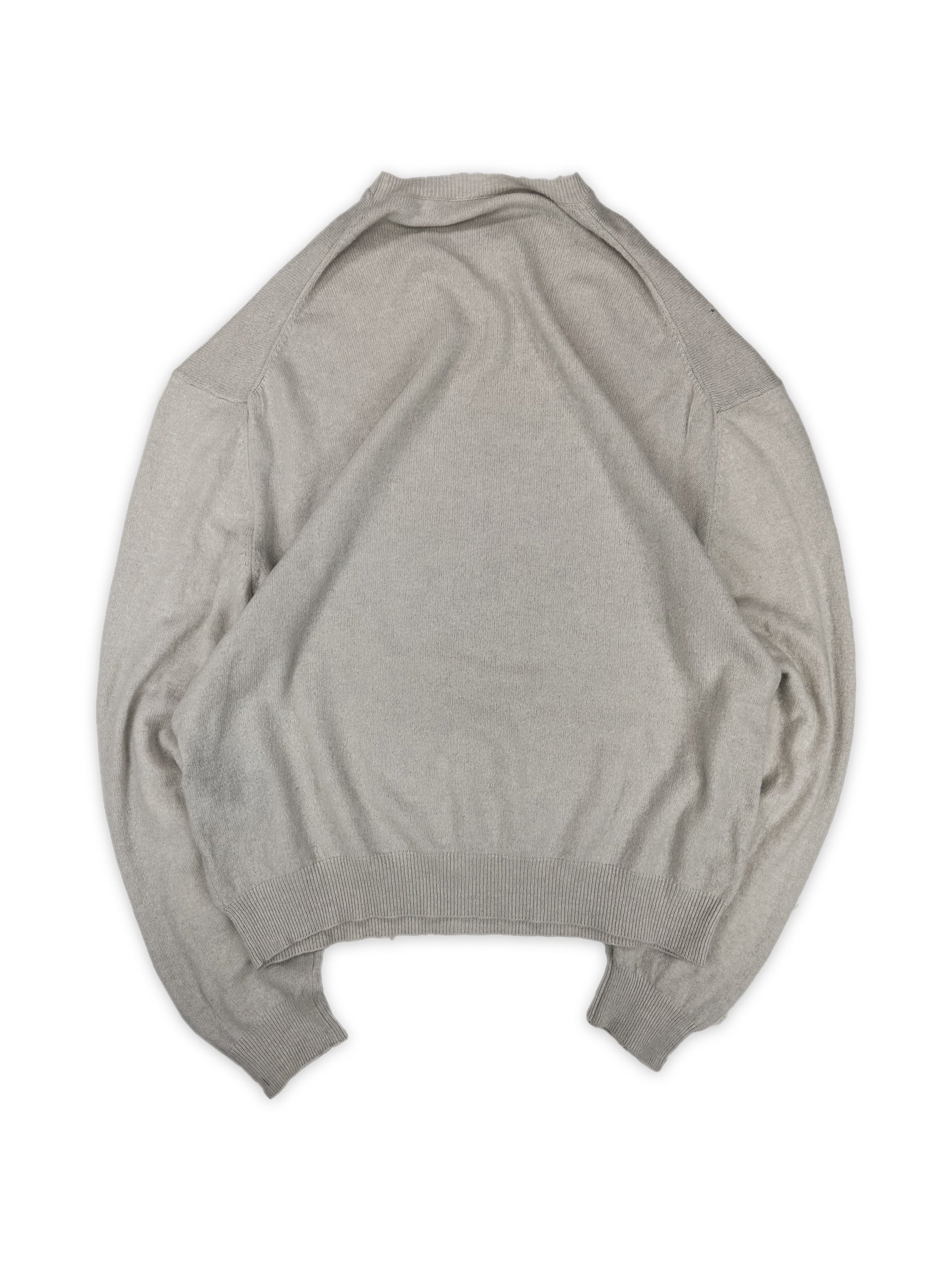 Haider Ackermann Crème Double Layered Cashmere Knitted Sweater