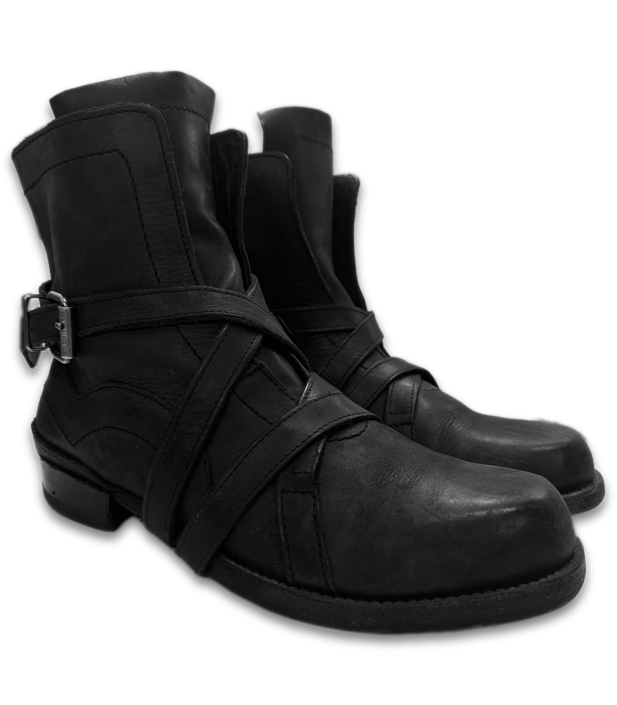 AW97 Dirk Bikkembergs ‘Belt’ Tornado Wrap Leather Boots