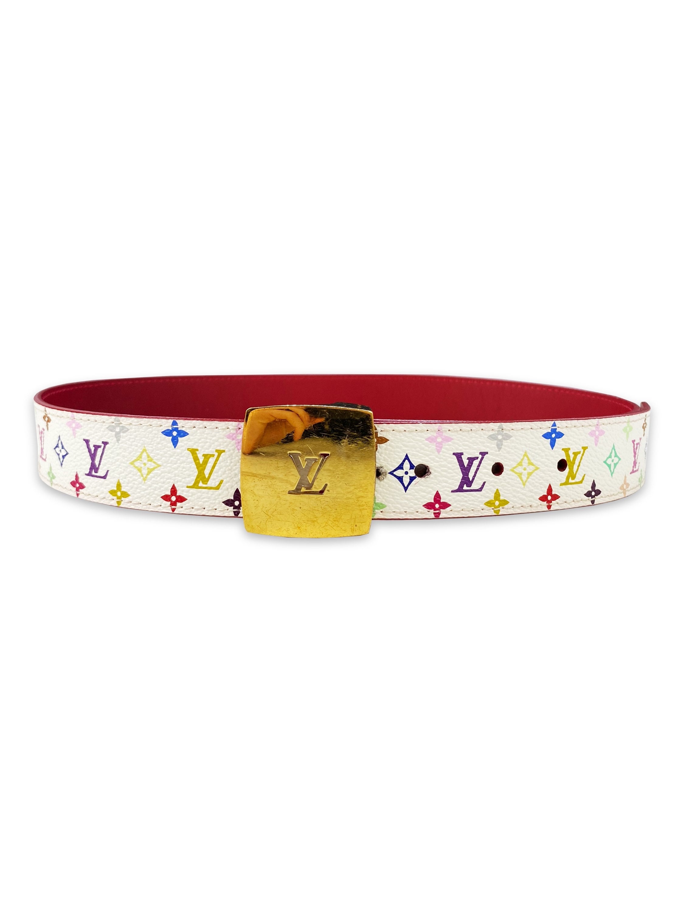 SS03 Louis Vuitton x Takashi Murakami Rainbow Monogram Belt
