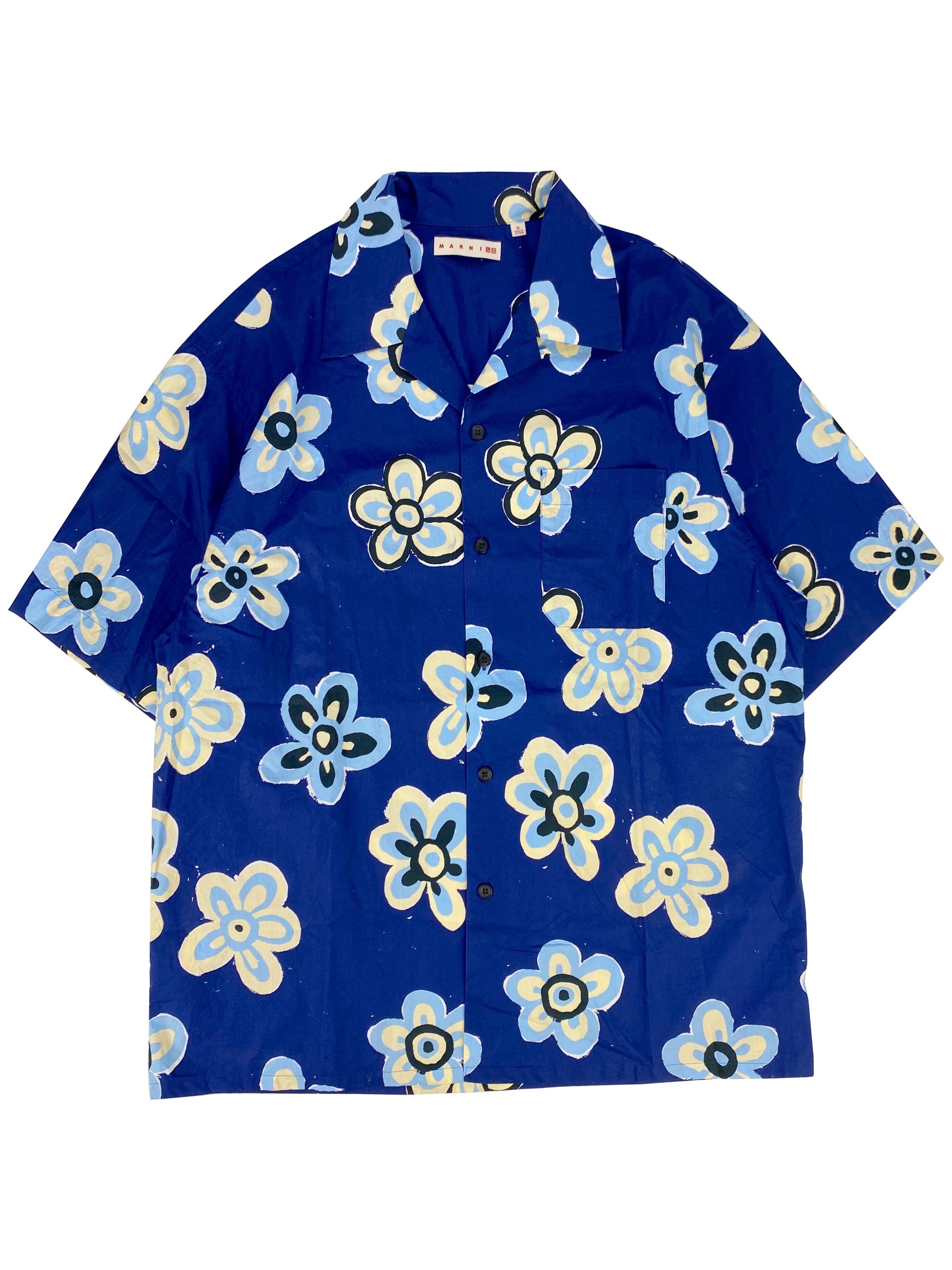 Marni x Uniqlo ‘Floral’ Full Print Shortsleeve Camp Collar