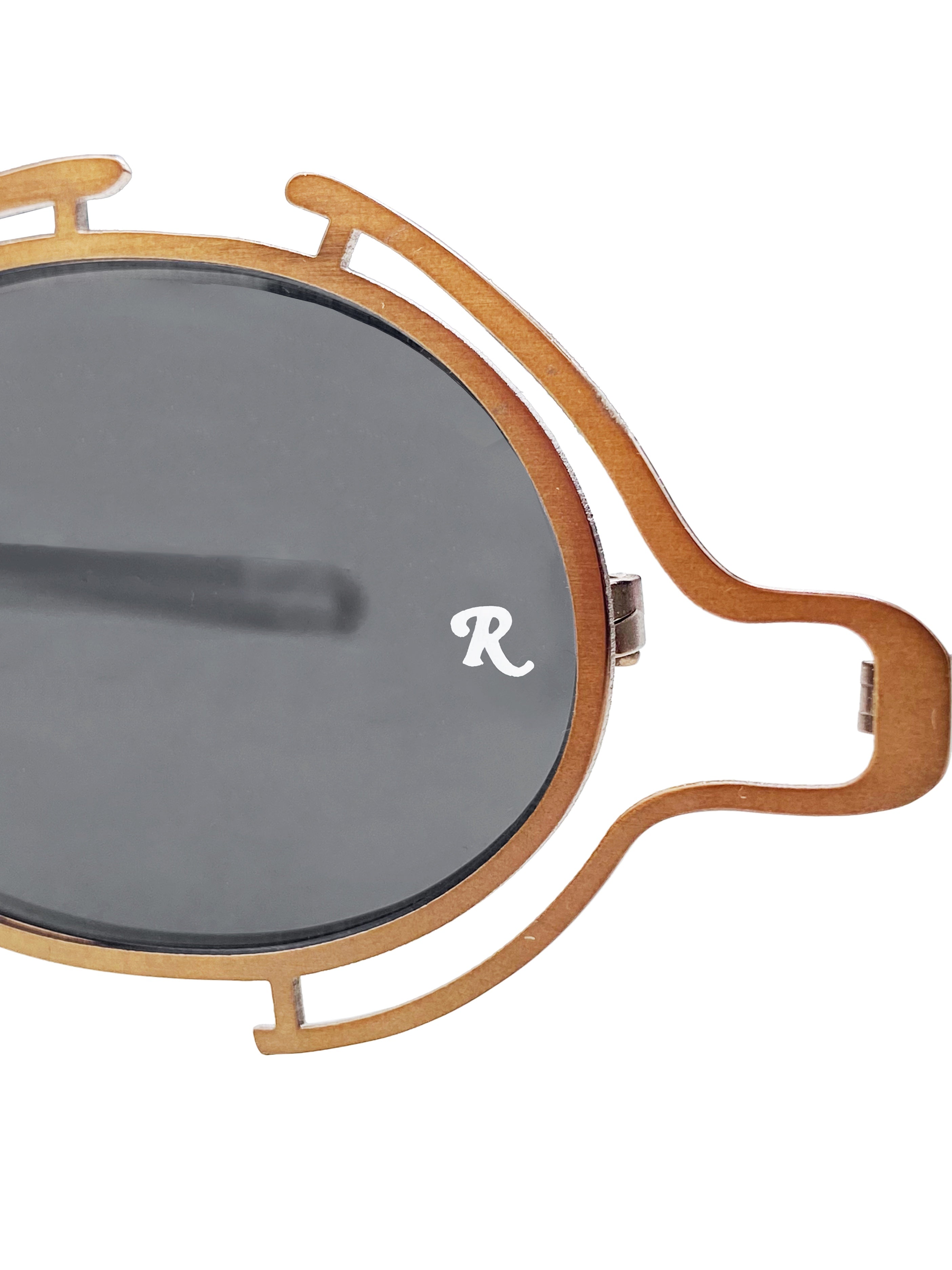 Raf Simons x Linda Farrow Steam Punk Bronze Foldable Sunglasses