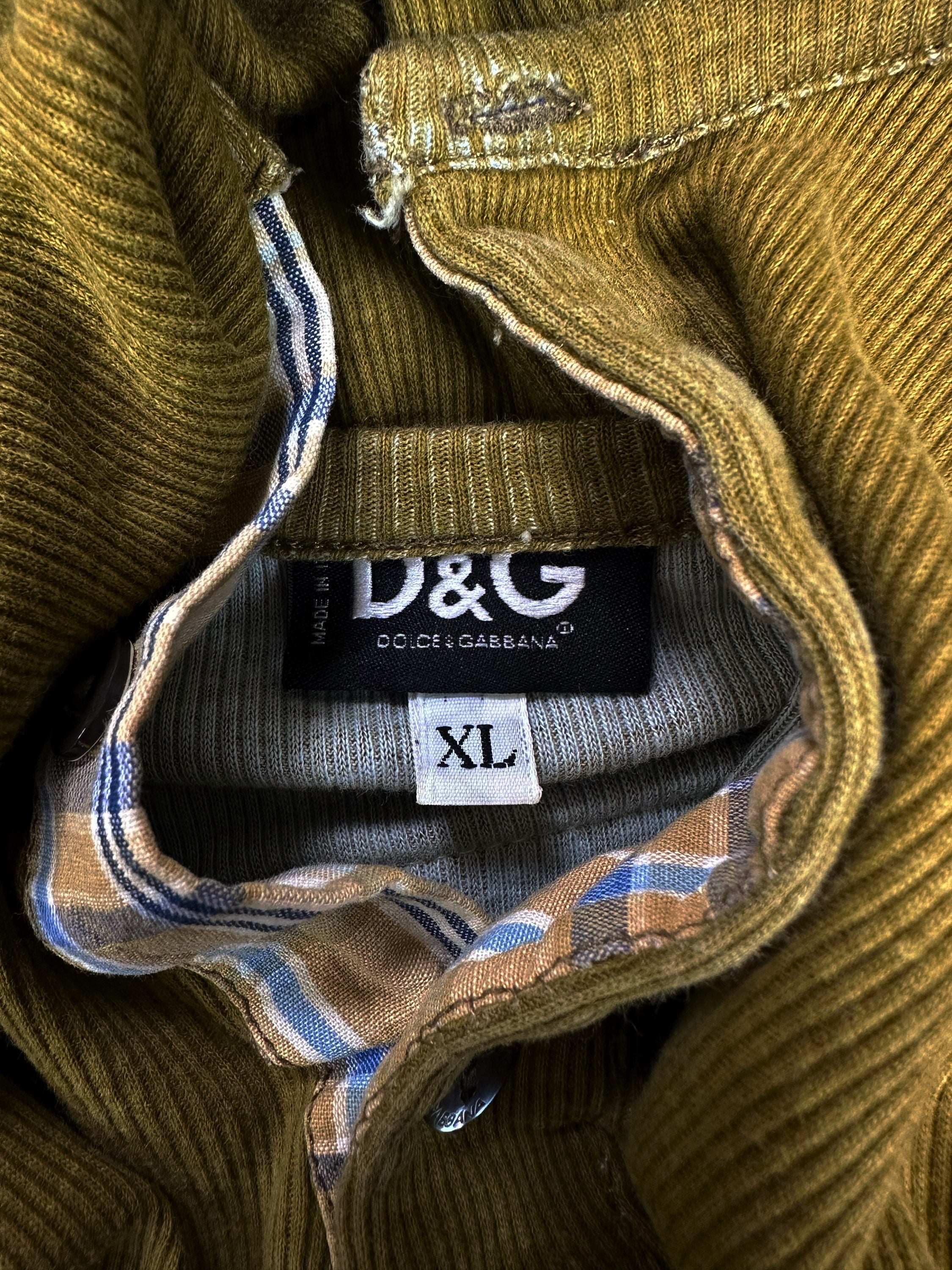 00s Dolce &amp; Gabbana ‘Funky Sport’ Olive Green Tank-top