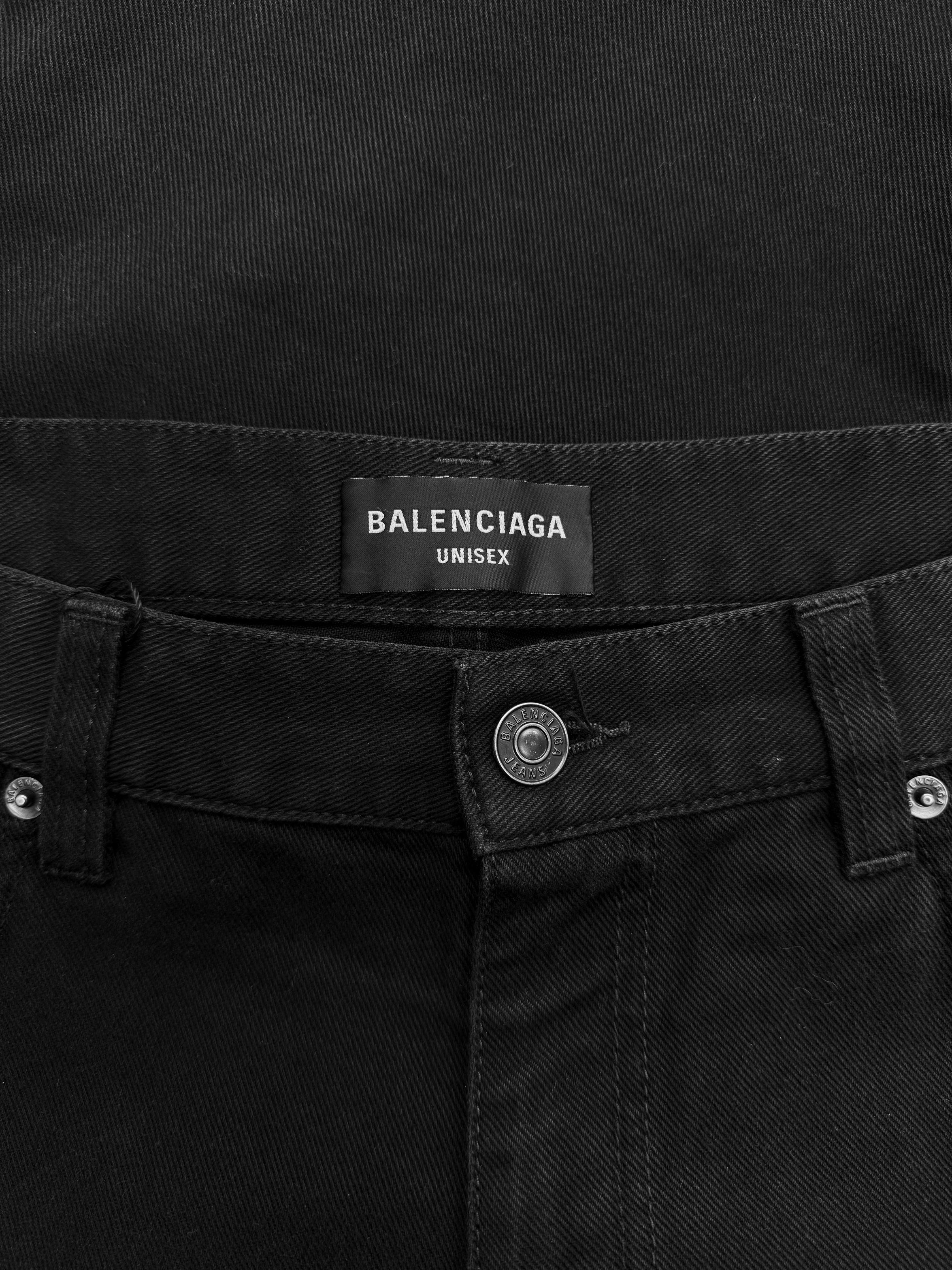 AW22 Balenciaga ‘Lost Tape’ Flared Cut Black Denim