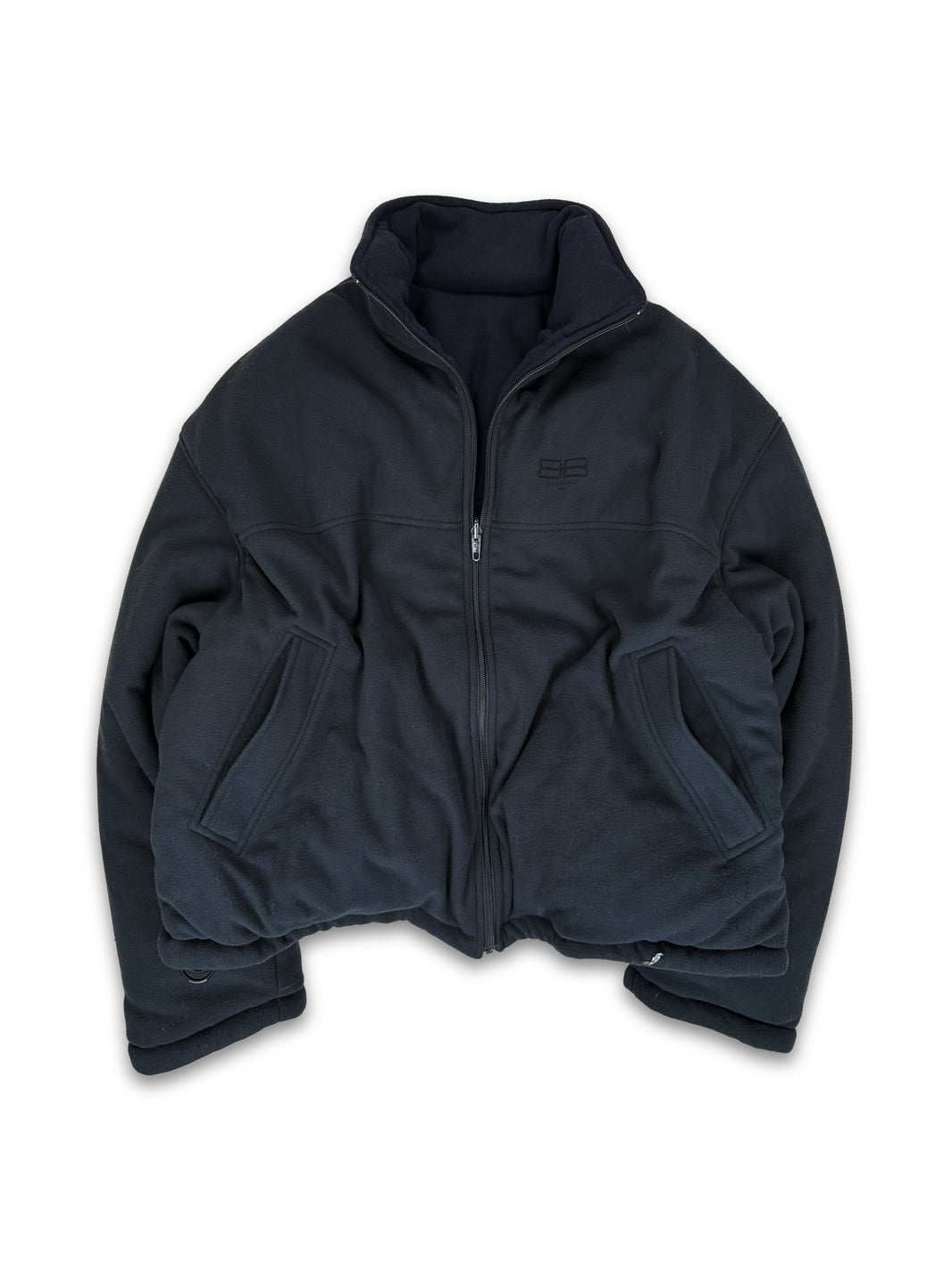 AW22 Balenciaga ‘B’ Logo Reversible Puffer Oversized Fleece Jacket