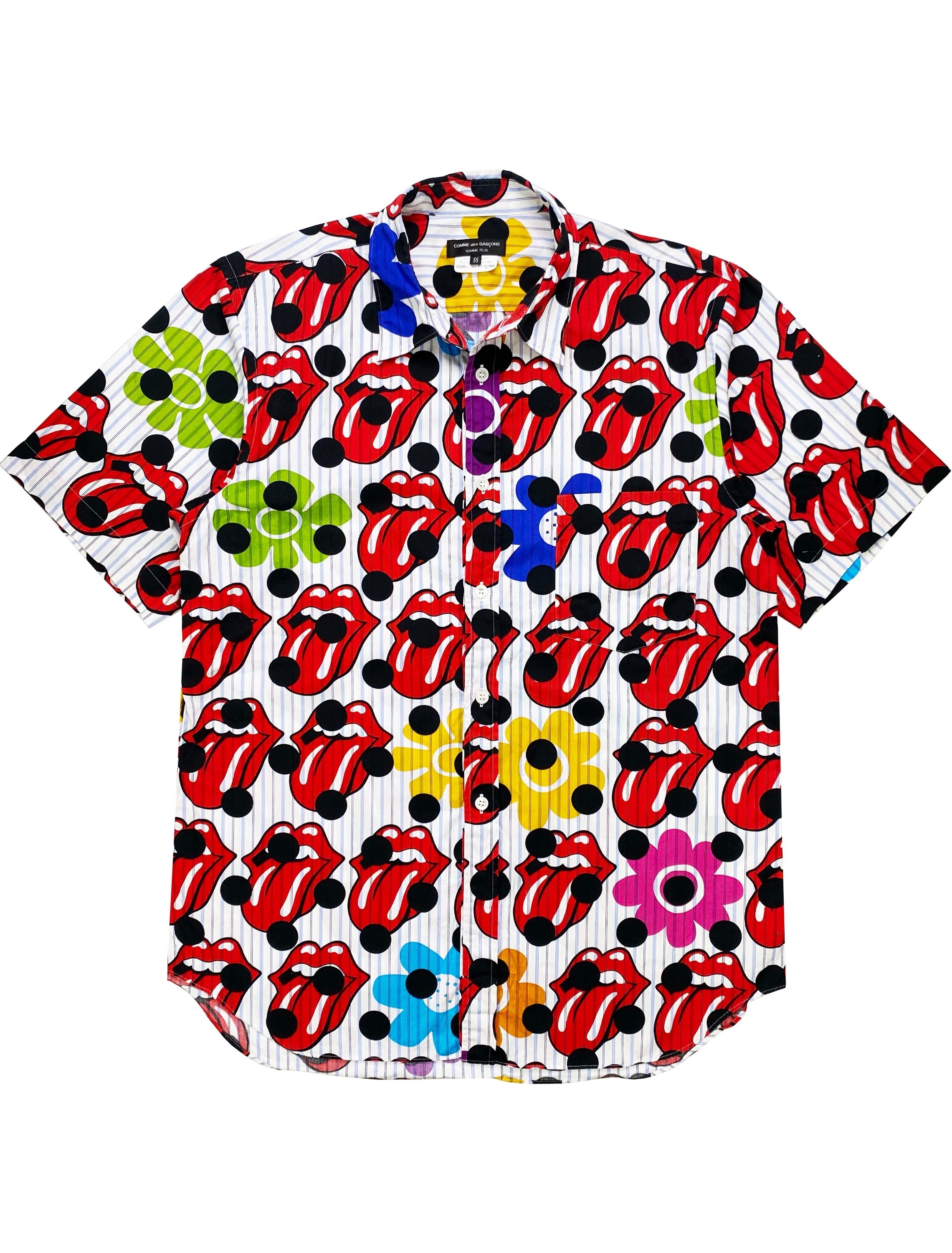 SS06 Comme Des Garçons Homme Rolling Stones Full Print Button Up
