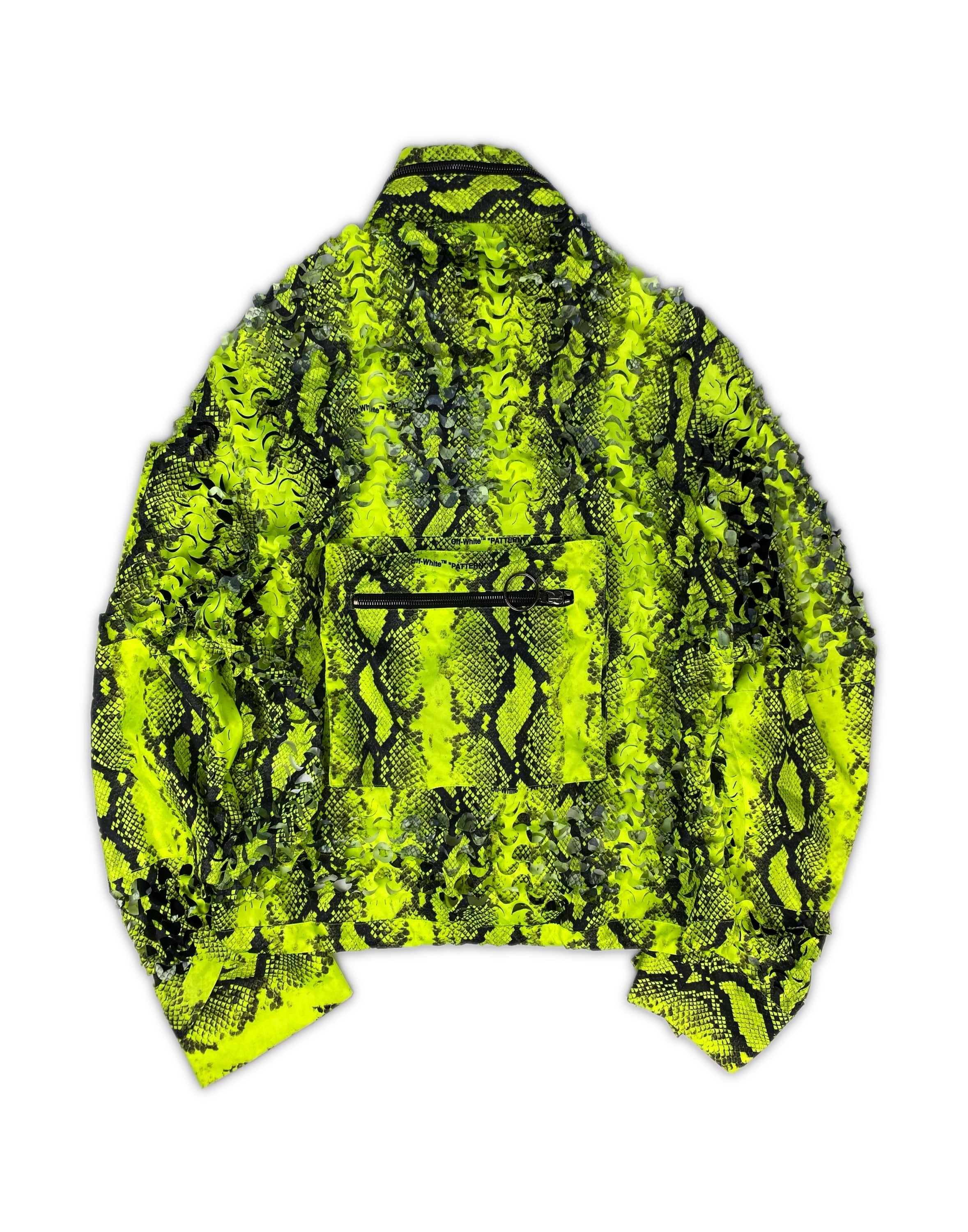 SS19 Off-White Perforated Neon ‘Python’ Print Jacket