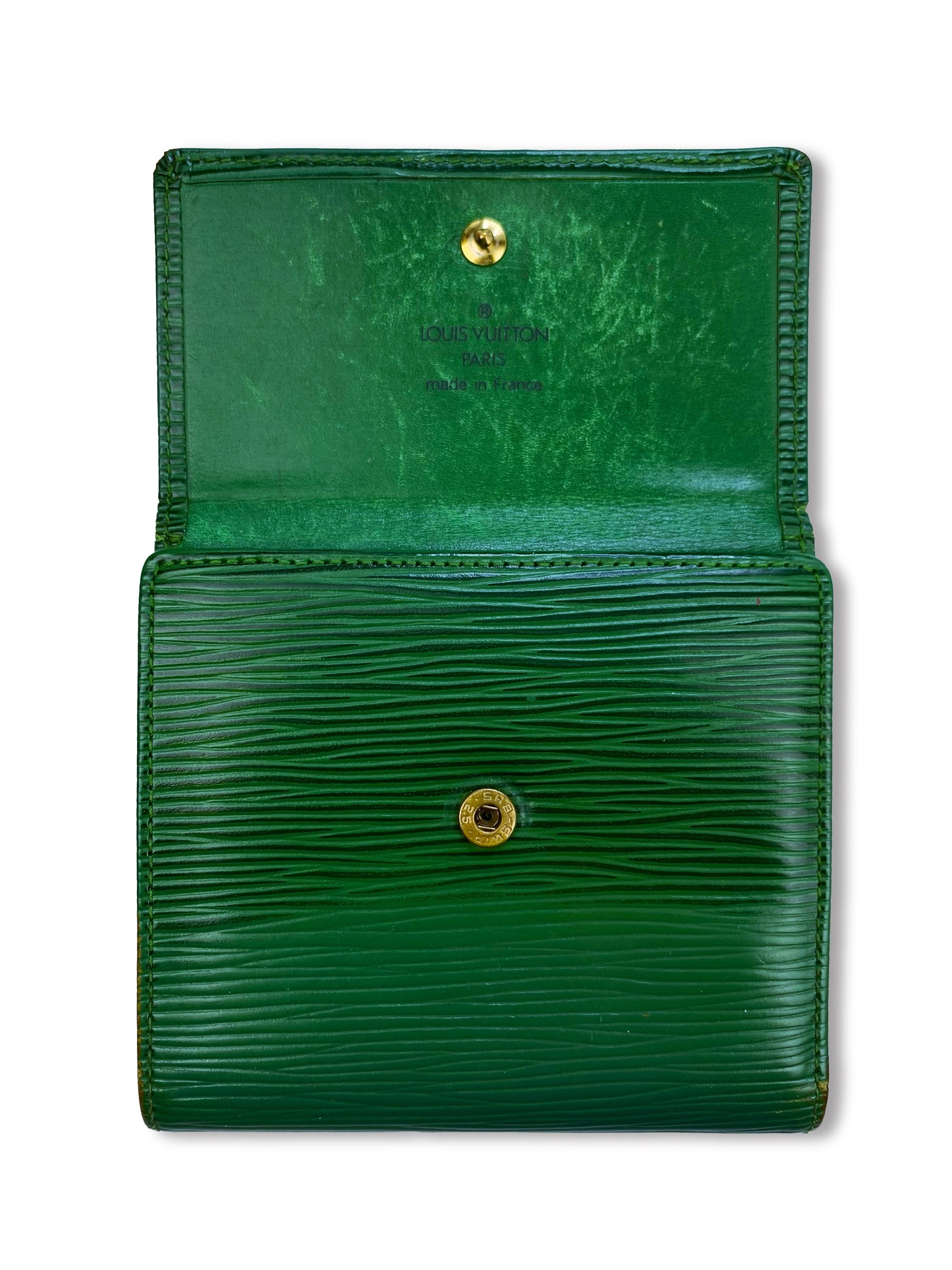 Louis Vuitton Epi Pine Green Embossed LV Wallet