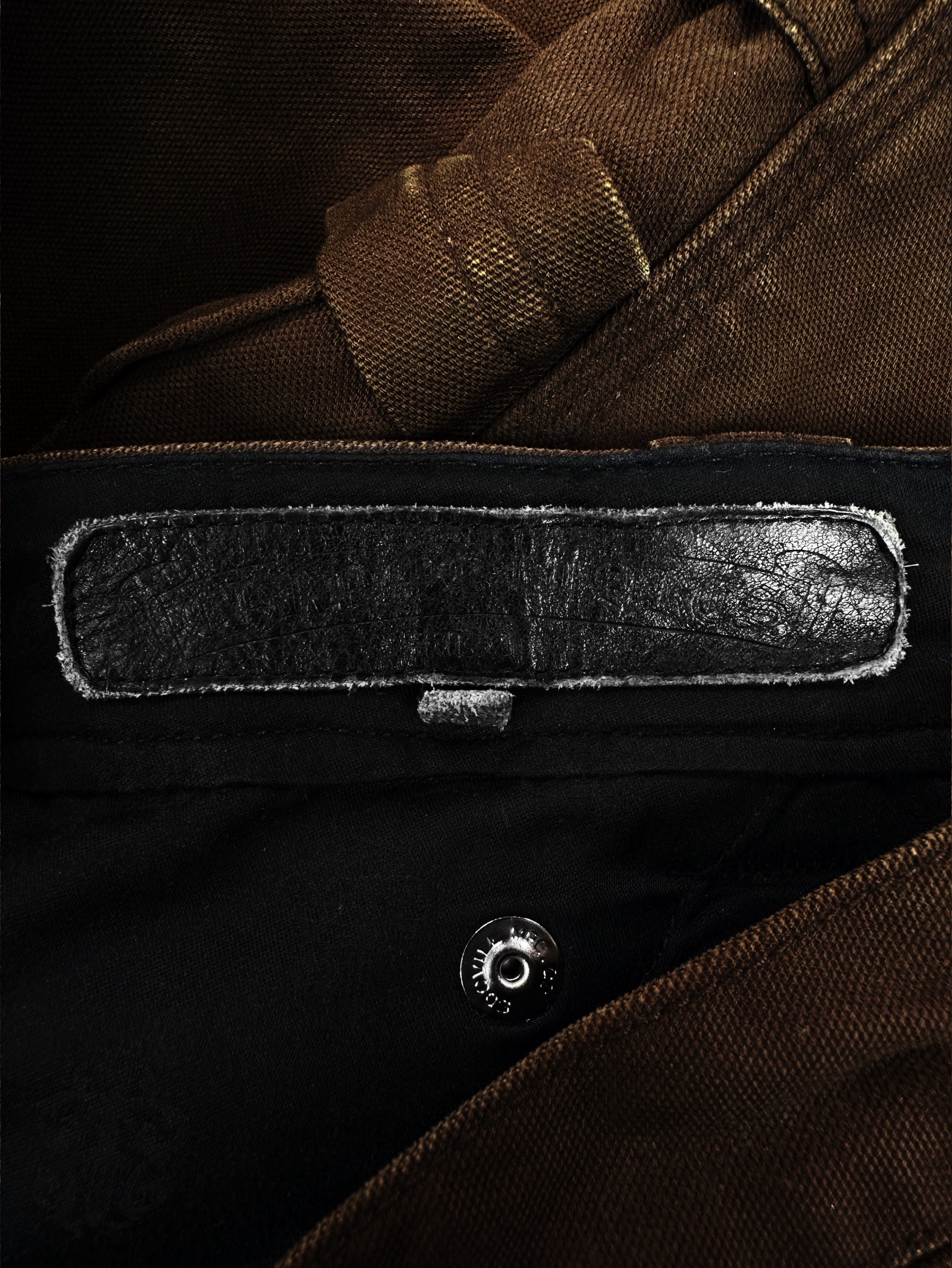Chrome Hearts Brown ‘Carpenter’ Double Knee Brown .925 Silver Jeans