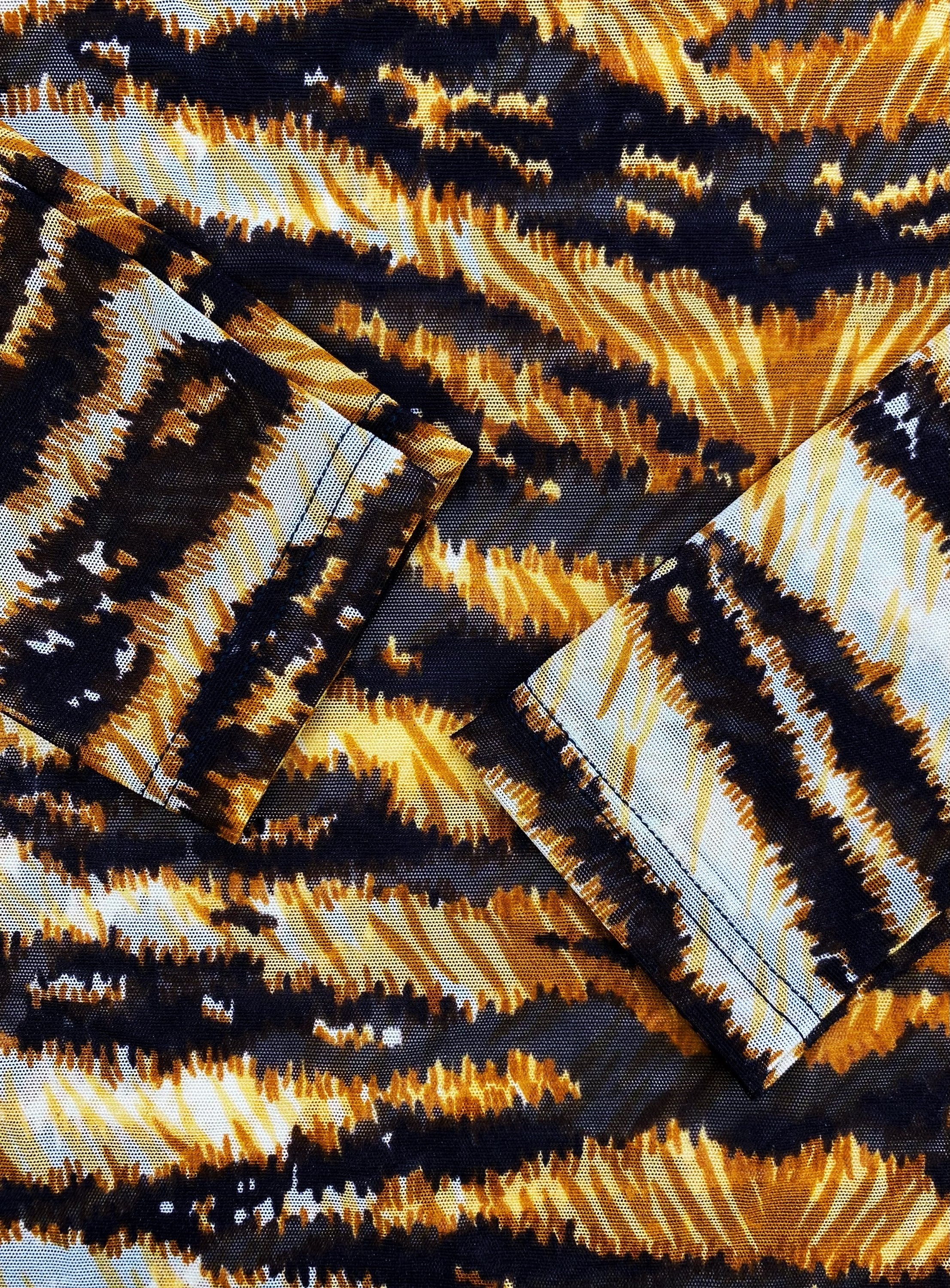 2000’s Dolce & Gabbana Mesh Tiger Print Skin Fitting Longsleeve Shirt