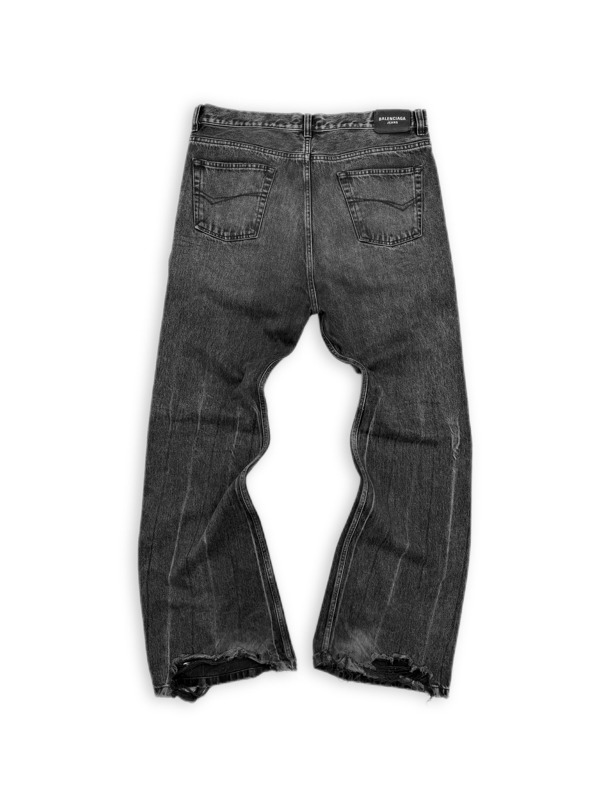 AW22 Balenciaga ‘The Lost Tape’ Flared Grey Washed Denim