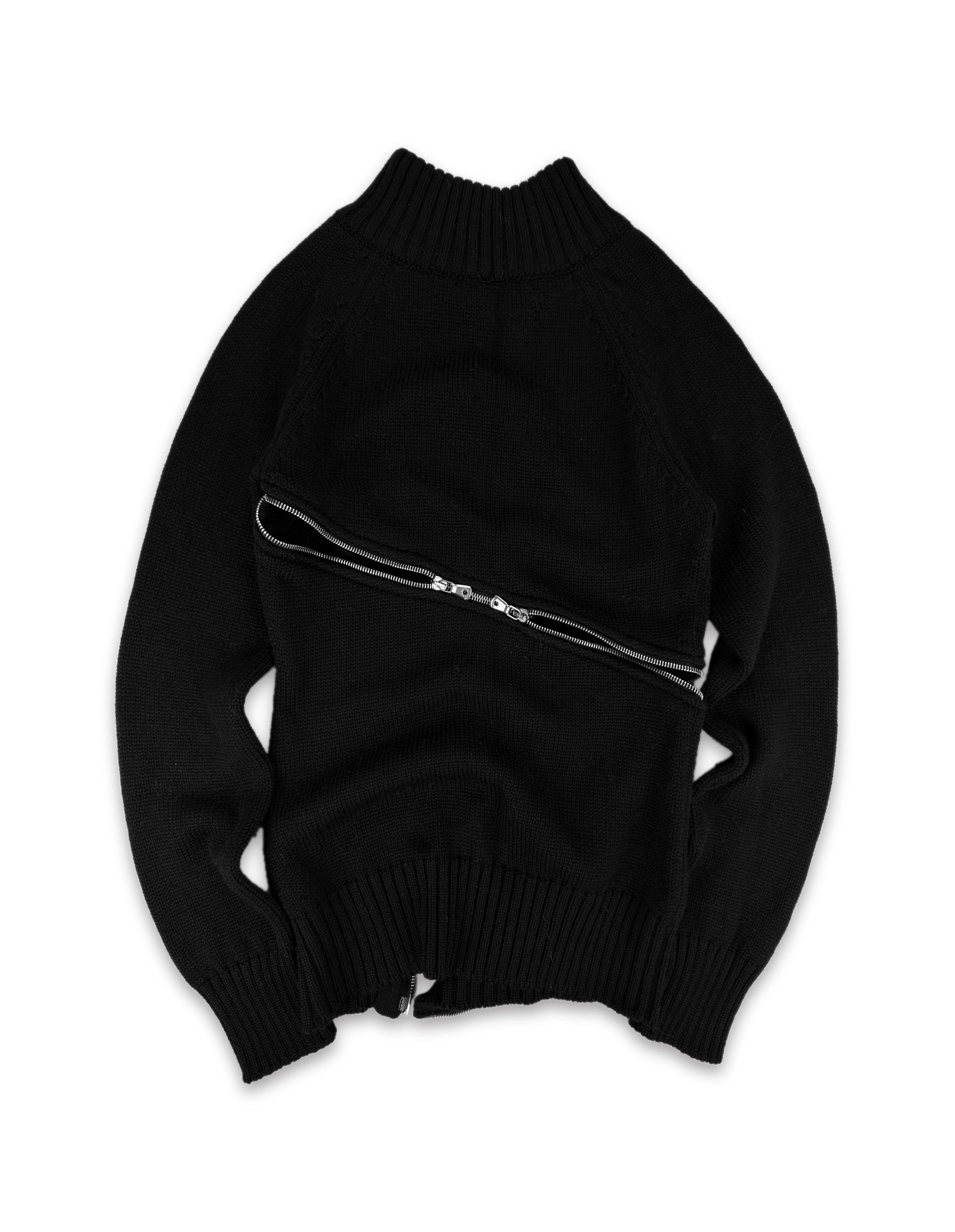 AW03 Dolce &amp; Gabbana ‘Spiral Zip’ Heavy Weave Knitted Turtleneck