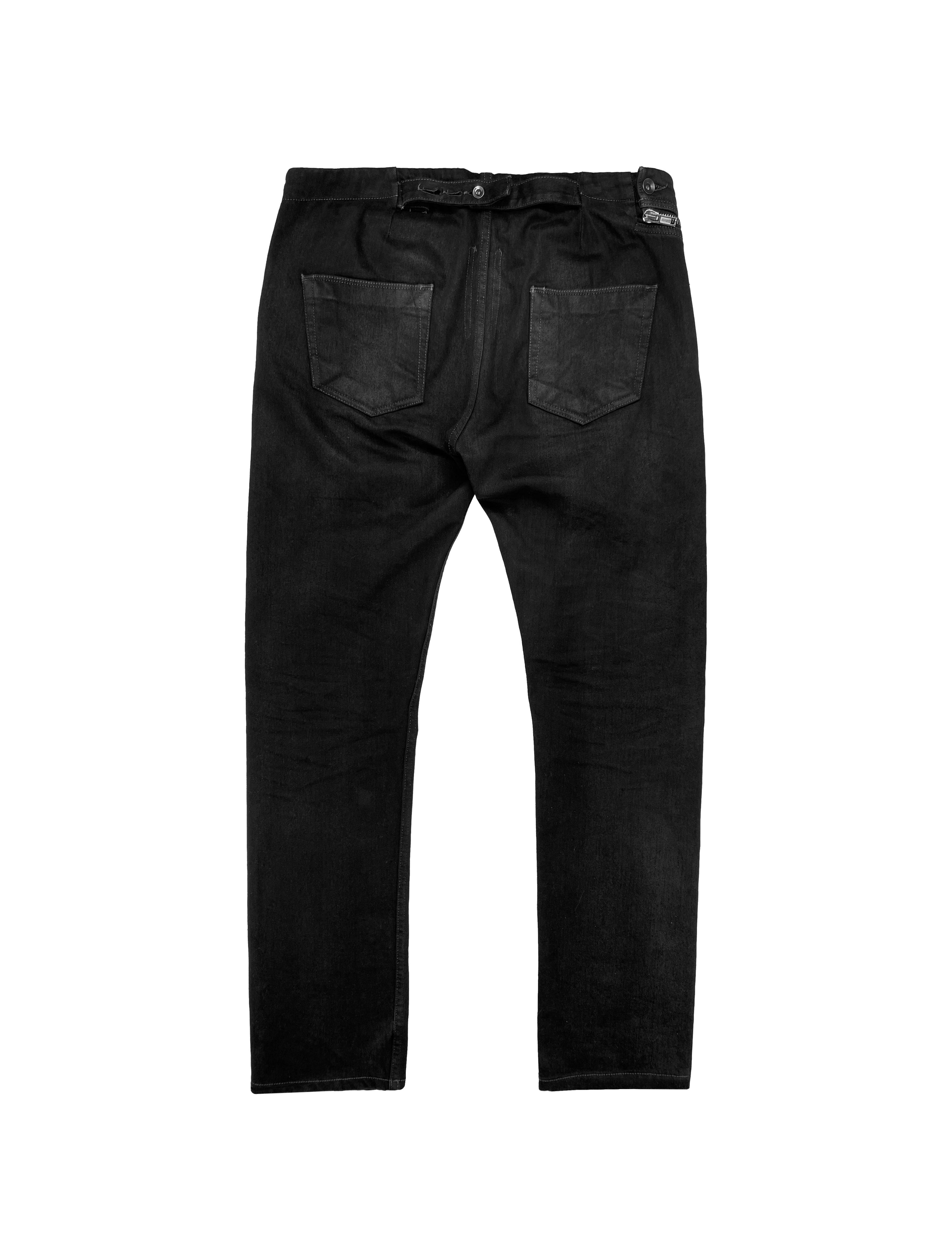 FW15 Rick Owens DRKSHDW “Blackety Black” Aircut Denim